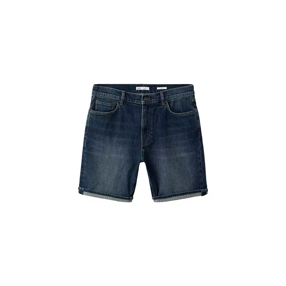Bermuda en jean slim fit bleu foncé, MANGO MAN