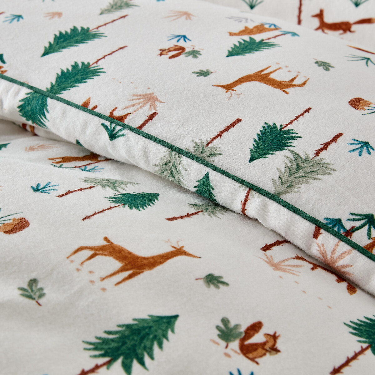 Copripiumino per bambini, flanella, stampa animali, GRIZZLY ecru , LA REDOUTE INTERIEURS