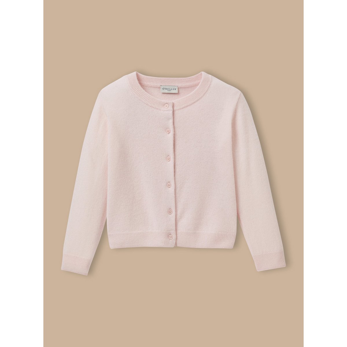 Cardigan en cachemire rose chine, CYRILLUS