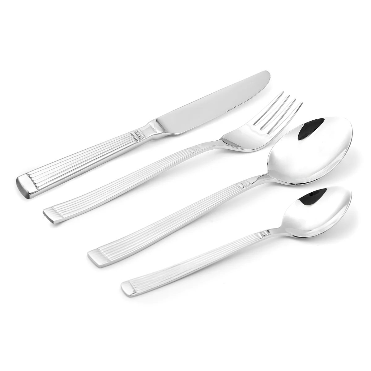 Ménagère 24 pièces en inox 18/8 - Iris argenté, LAGUIOLE CUISSON