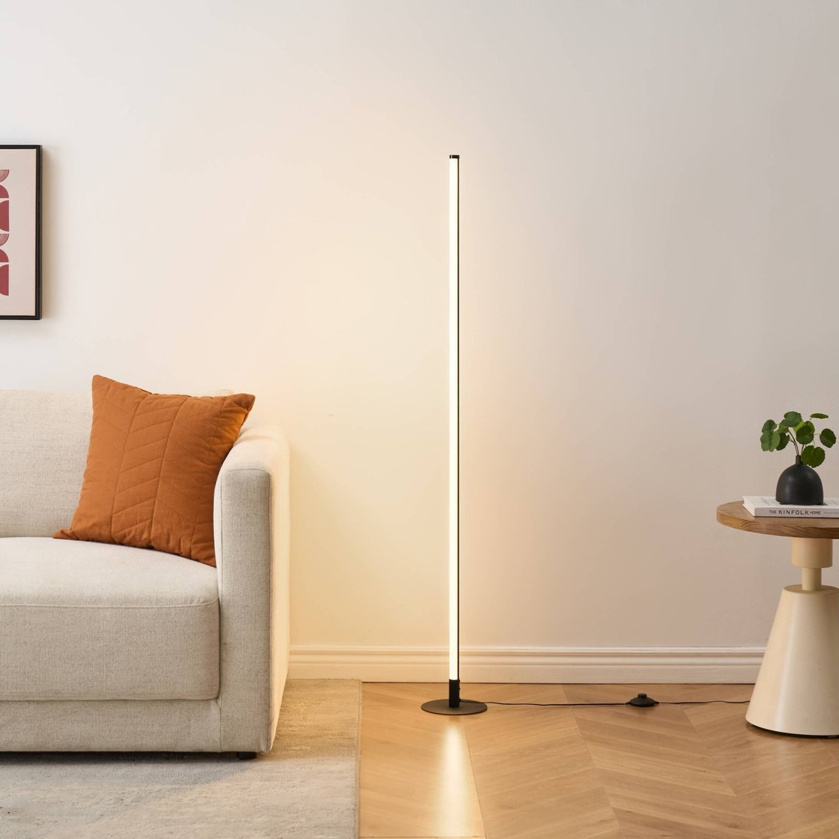 Lampadaire LED fin et minimaliste - SLOANE noir, KOSILUM