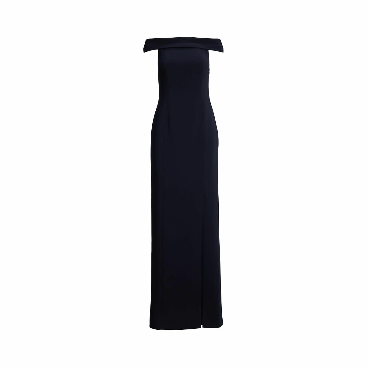 Robe de soirée longue, épaules dégagées marine, LAUREN RALPH LAUREN