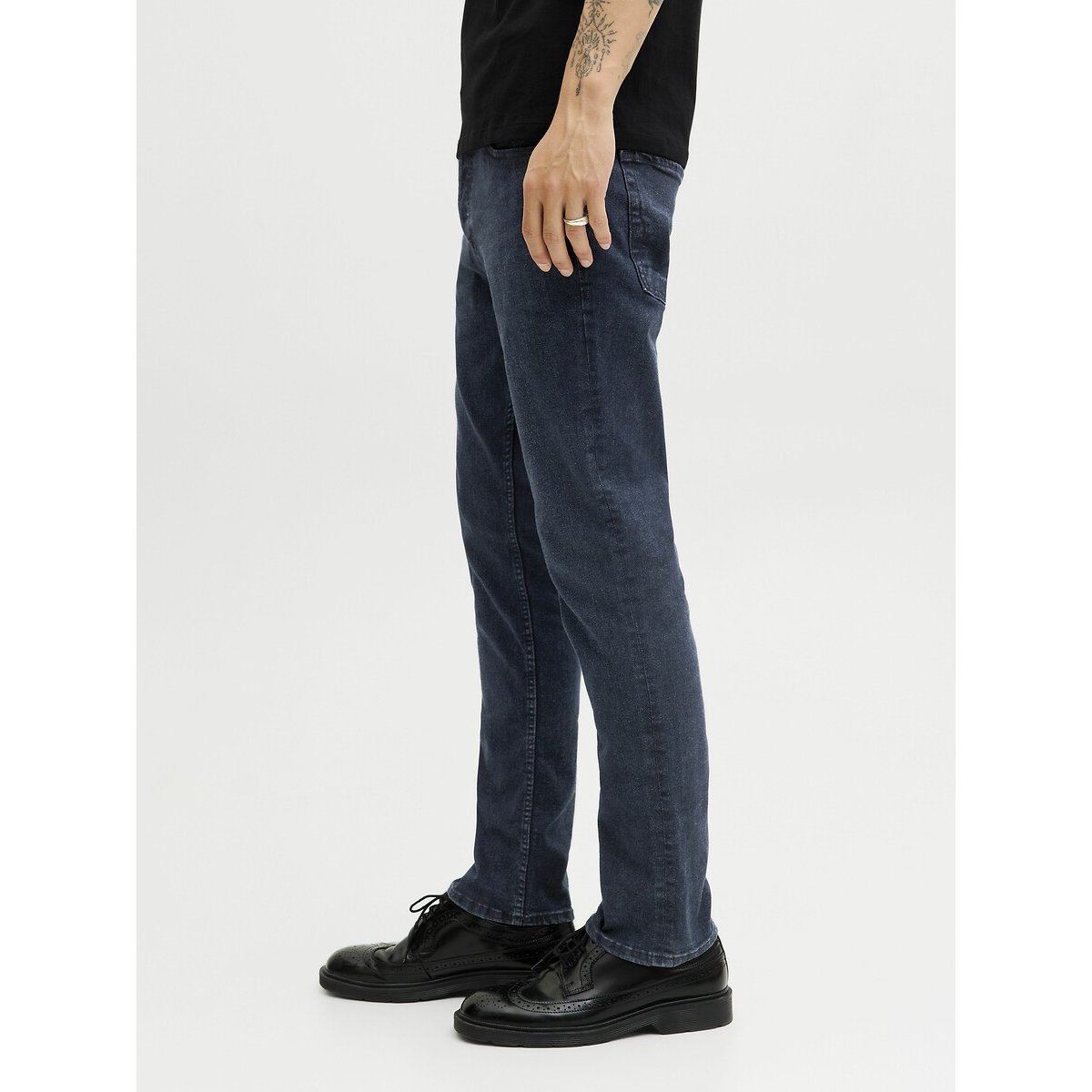 Jeans Slim Straight Fit Tim bleu denim, JACK & JONES
