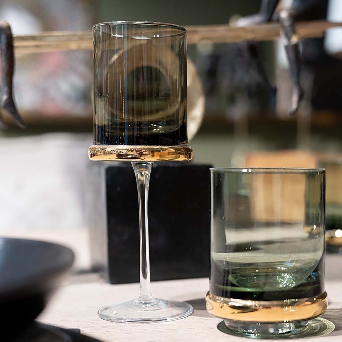 Lot de 4 verres à vin blanc, INNOCENT vert, KARE DESIGN