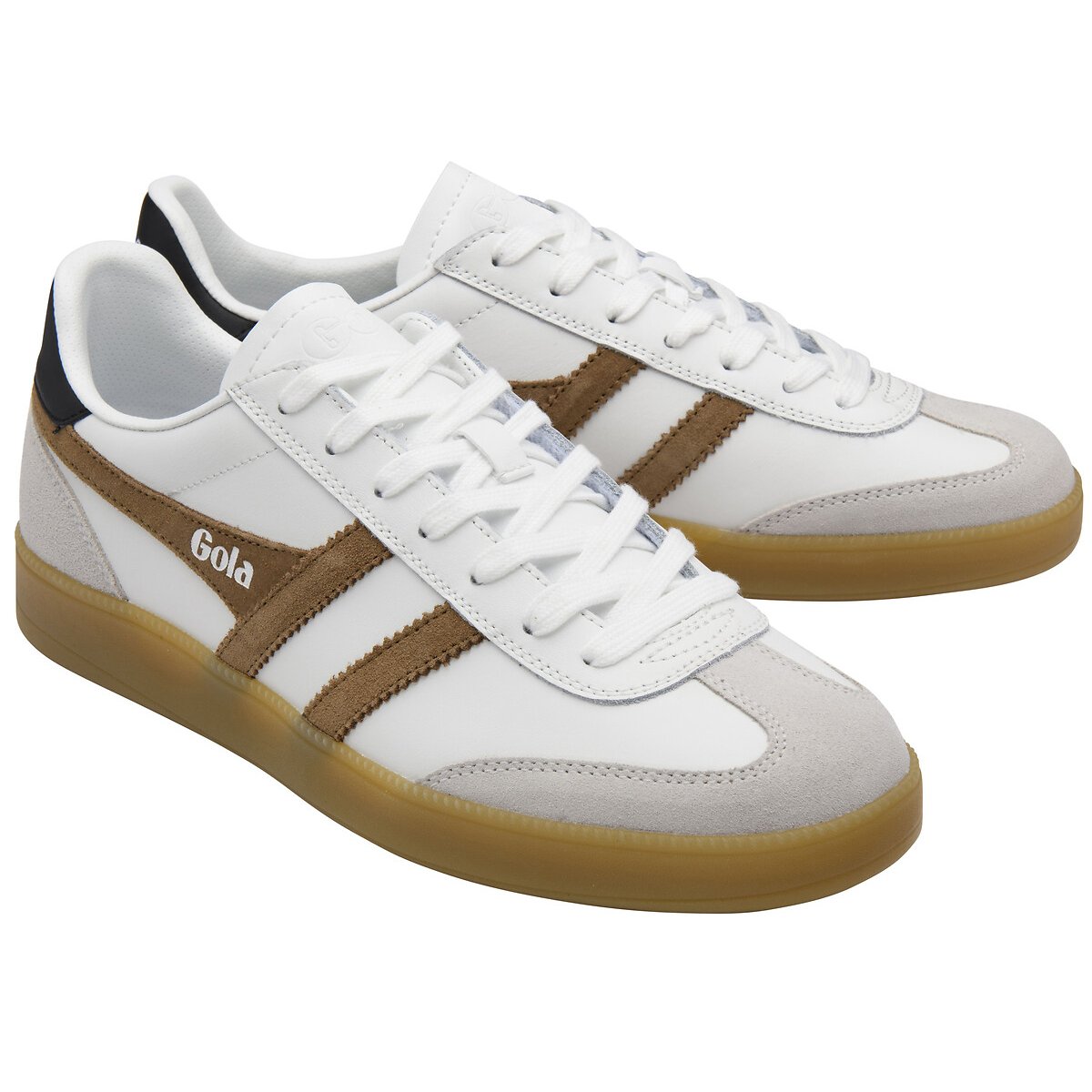 Baskets Viper Leather blanc/marron, GOLA