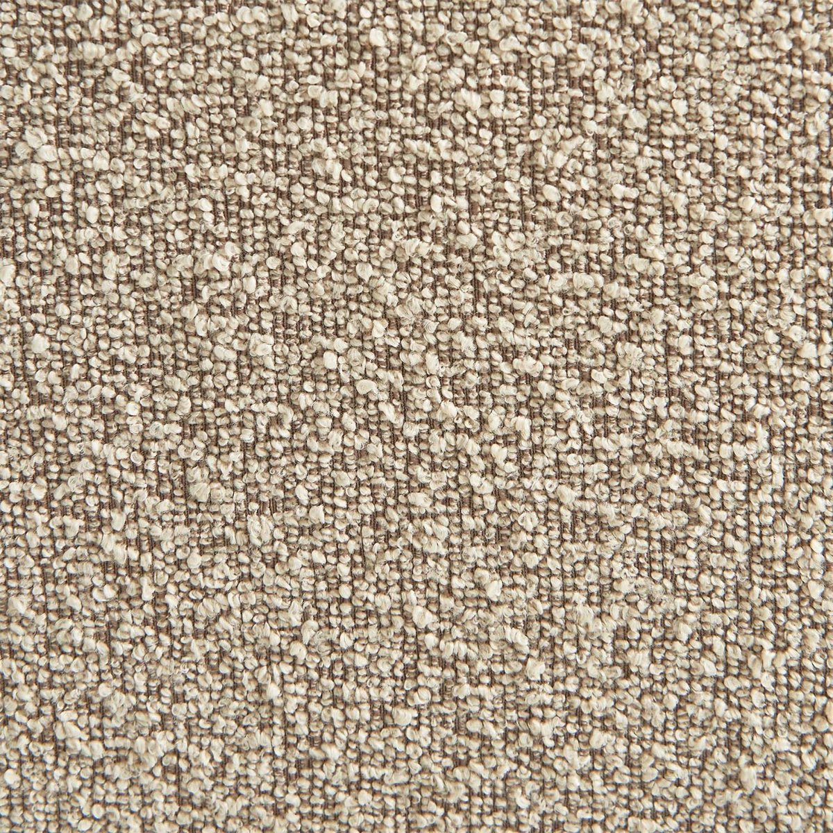Canapé d'angle compressé modulable 5 places avec repose pied bouclette texturée SOKOL beige, SWEEEK
