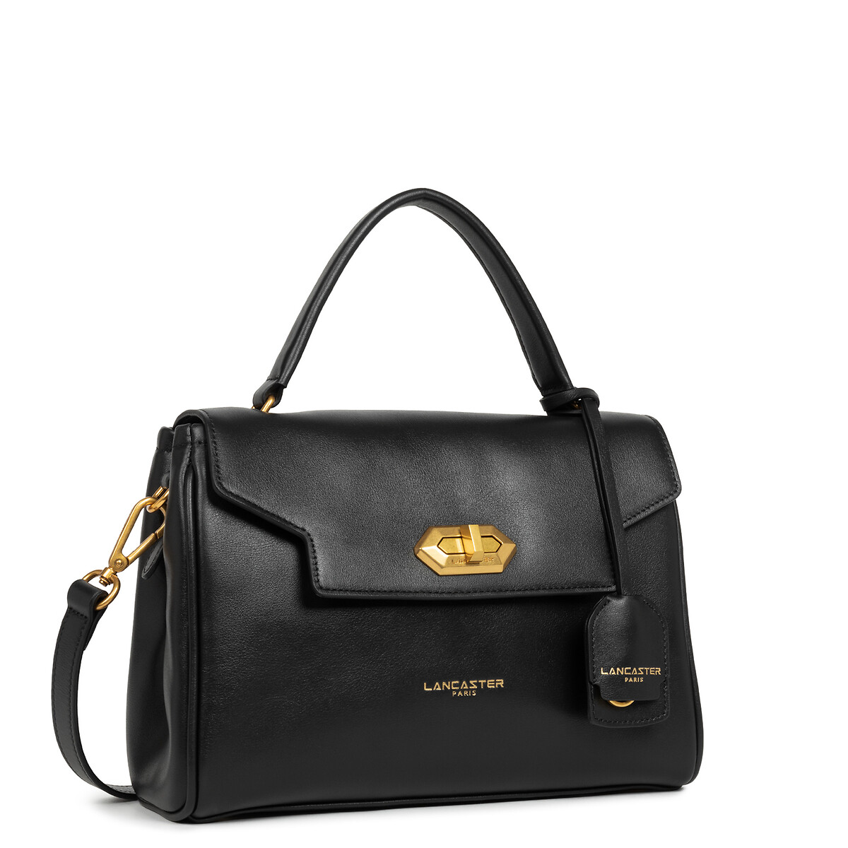 Cartable à rabat avec fermoir S DONNA GRACE noir, LANCASTER