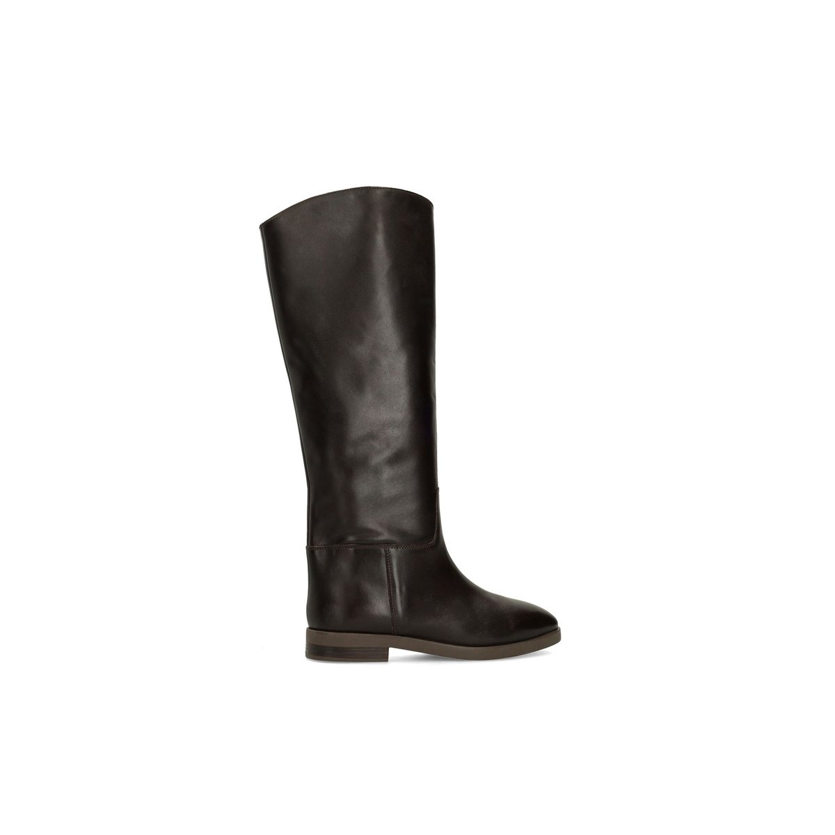 Bottes hautes en cuir marron, SACHA