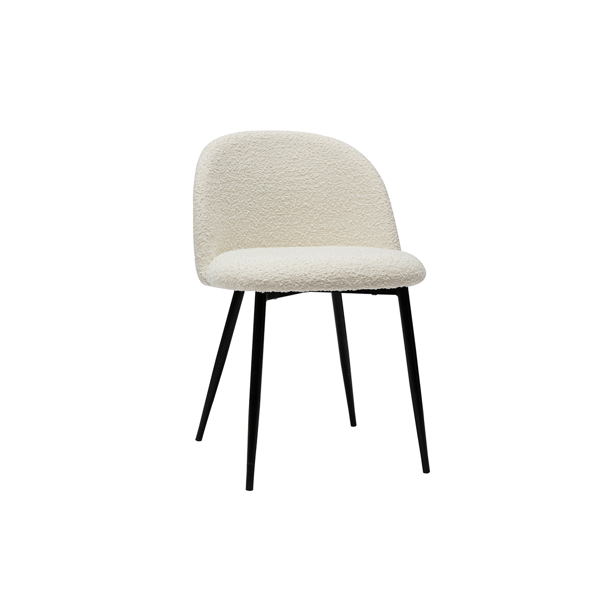 Chaises design pieds en métal noir (lot de 2) CELESTE blanc, MILIBOO