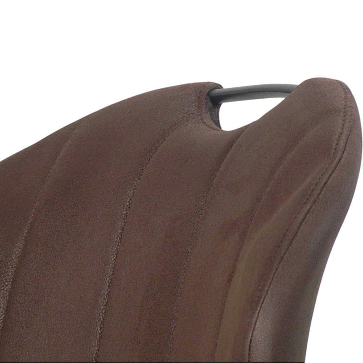 Chaise pivotante marron foncé avec dossier courbe, (lot de 2) LOMBARDIE taupe, PIER IMPORT