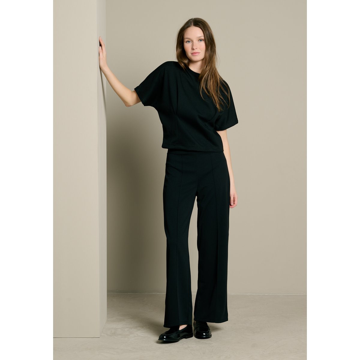 Pantalon large noir, LOLALIZA