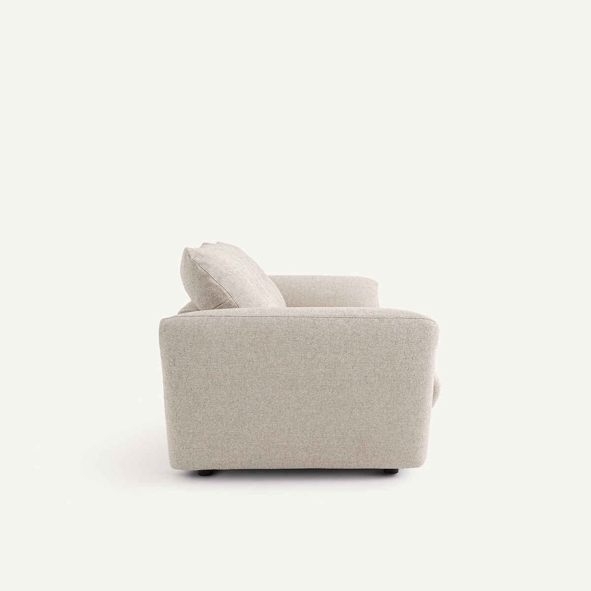 Canapé 3 places convertible en texturé viscose et lin, EDGAR naturel, AM.PM