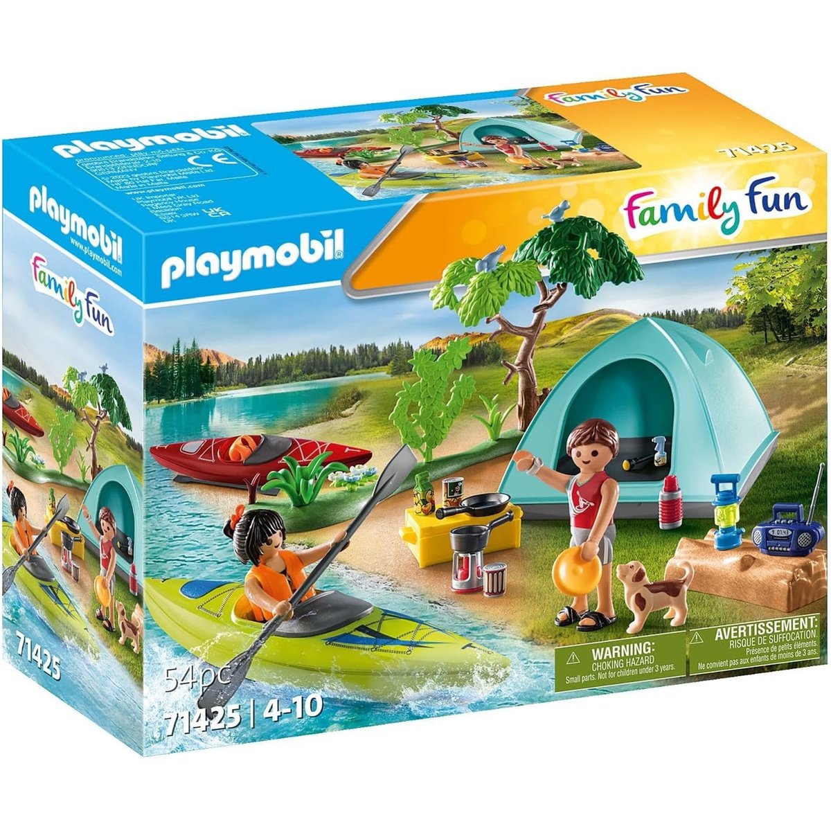 Famille et tente multicolore, PLAYMOBIL