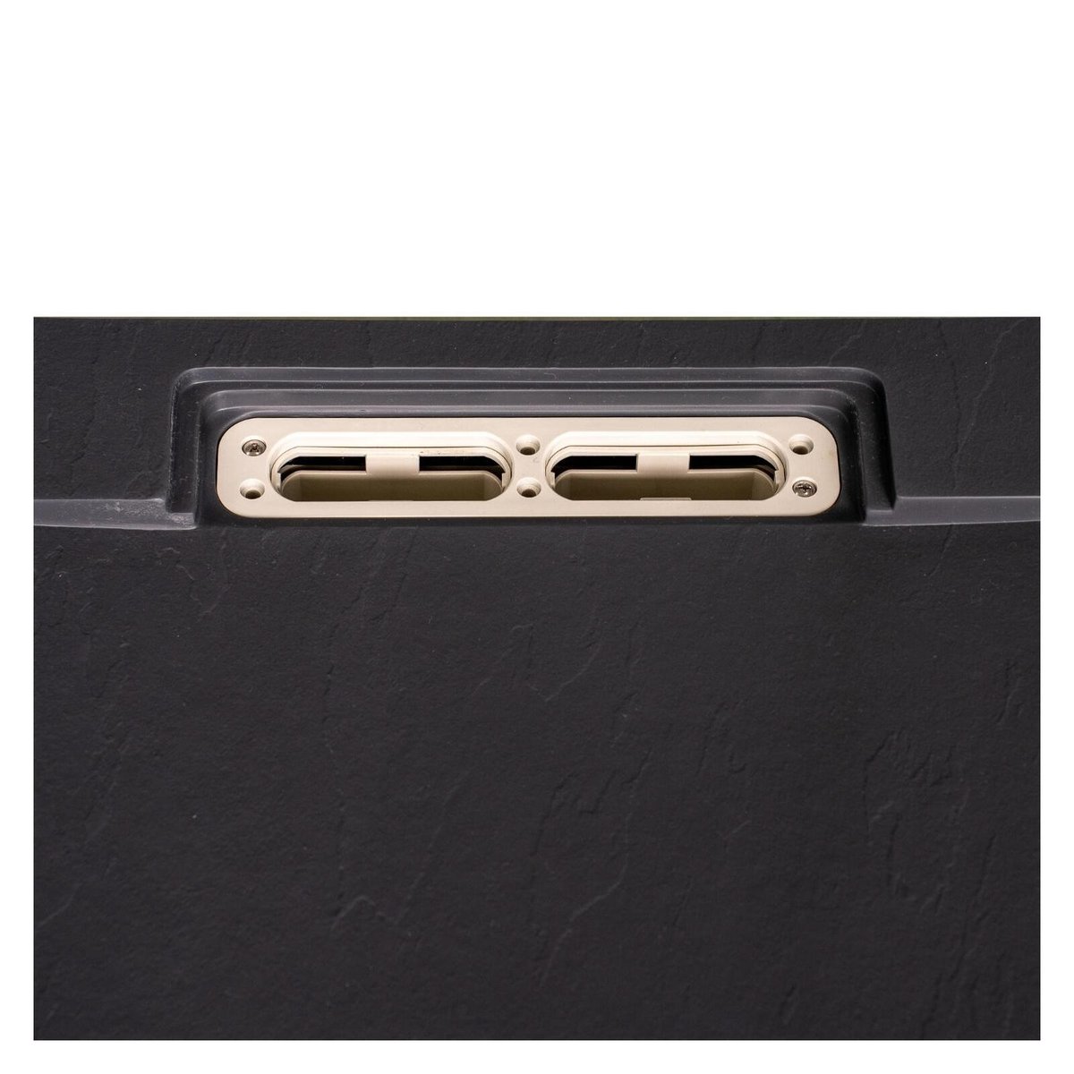 Receveur de douche aspect pierre extra-plat ONA gris anthracite, MOB IN