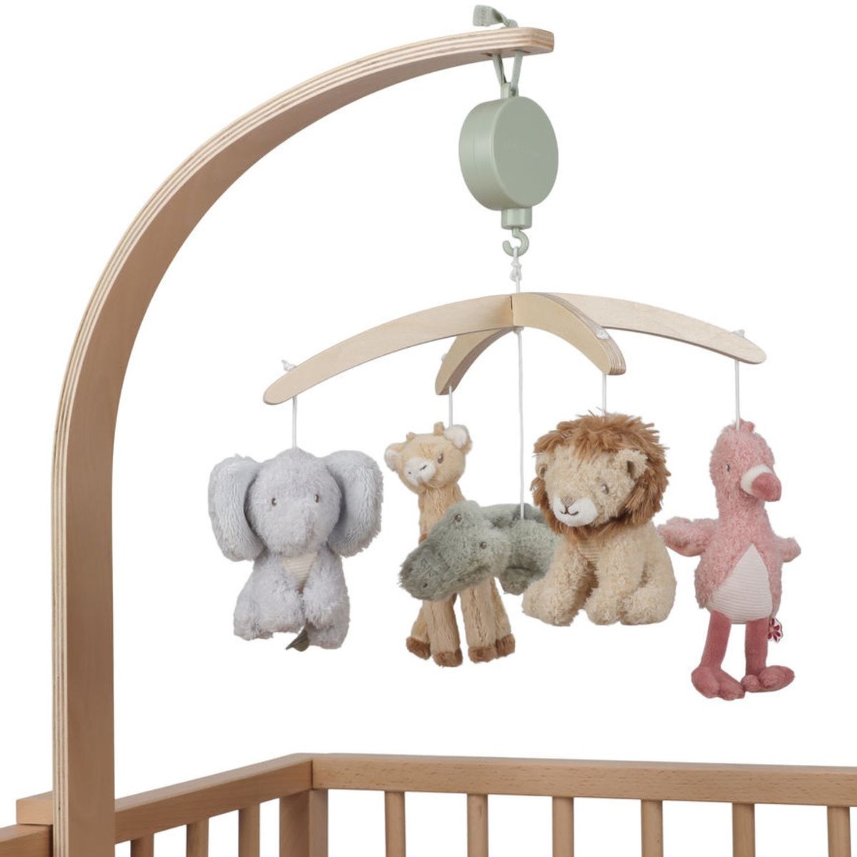 Mobile musical multicolore, bois, LITTLE DUTCH