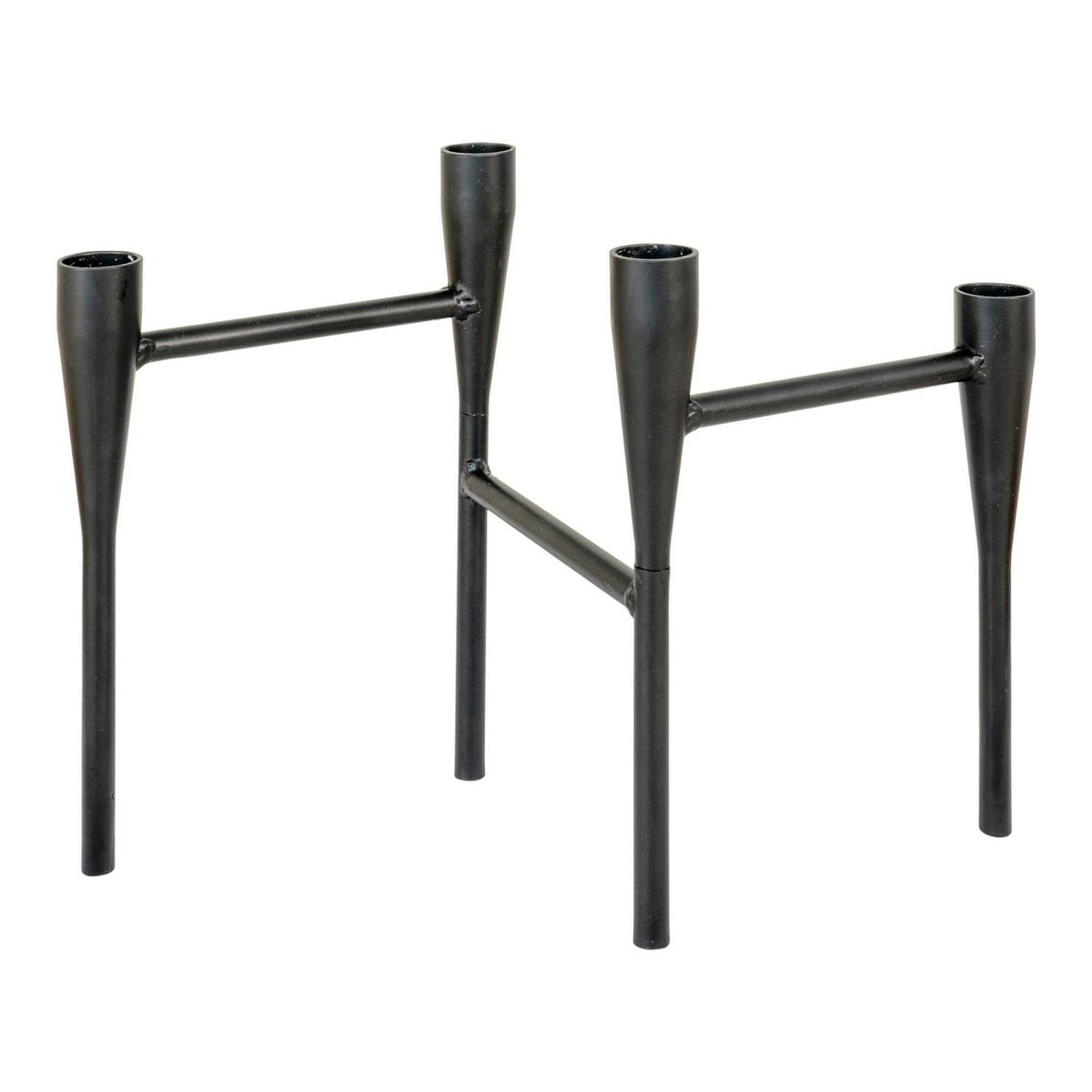 Bougeoir design en métal noir pour 4 bougies noir, PIER IMPORT