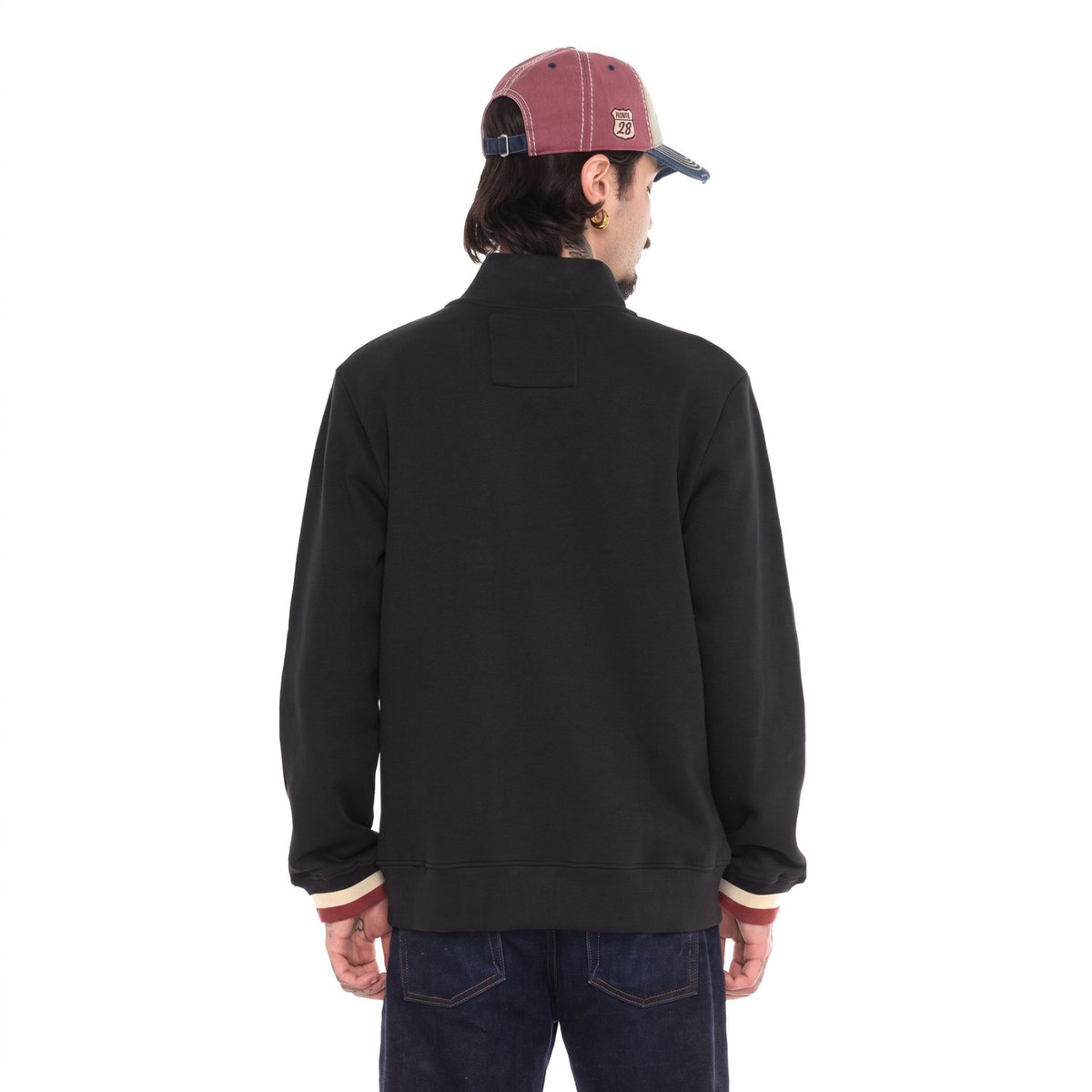 Sweatshirt coton WYATT noir/rouge, VON DUTCH
