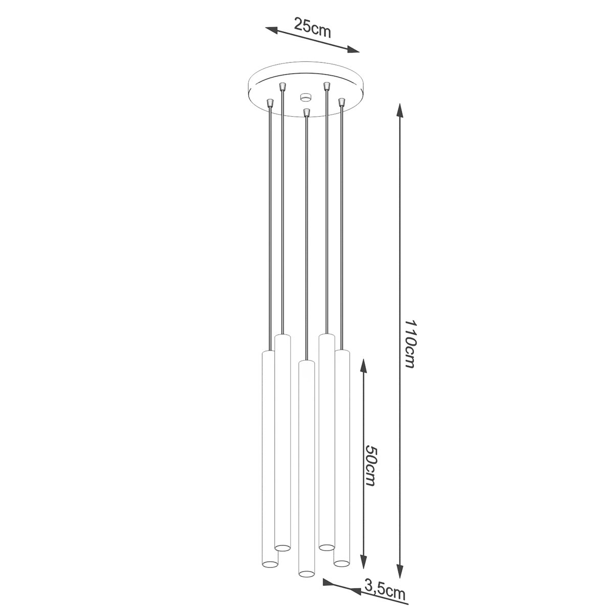 Suspension Acier Bois G9 5 Pastelo marron, EDEN