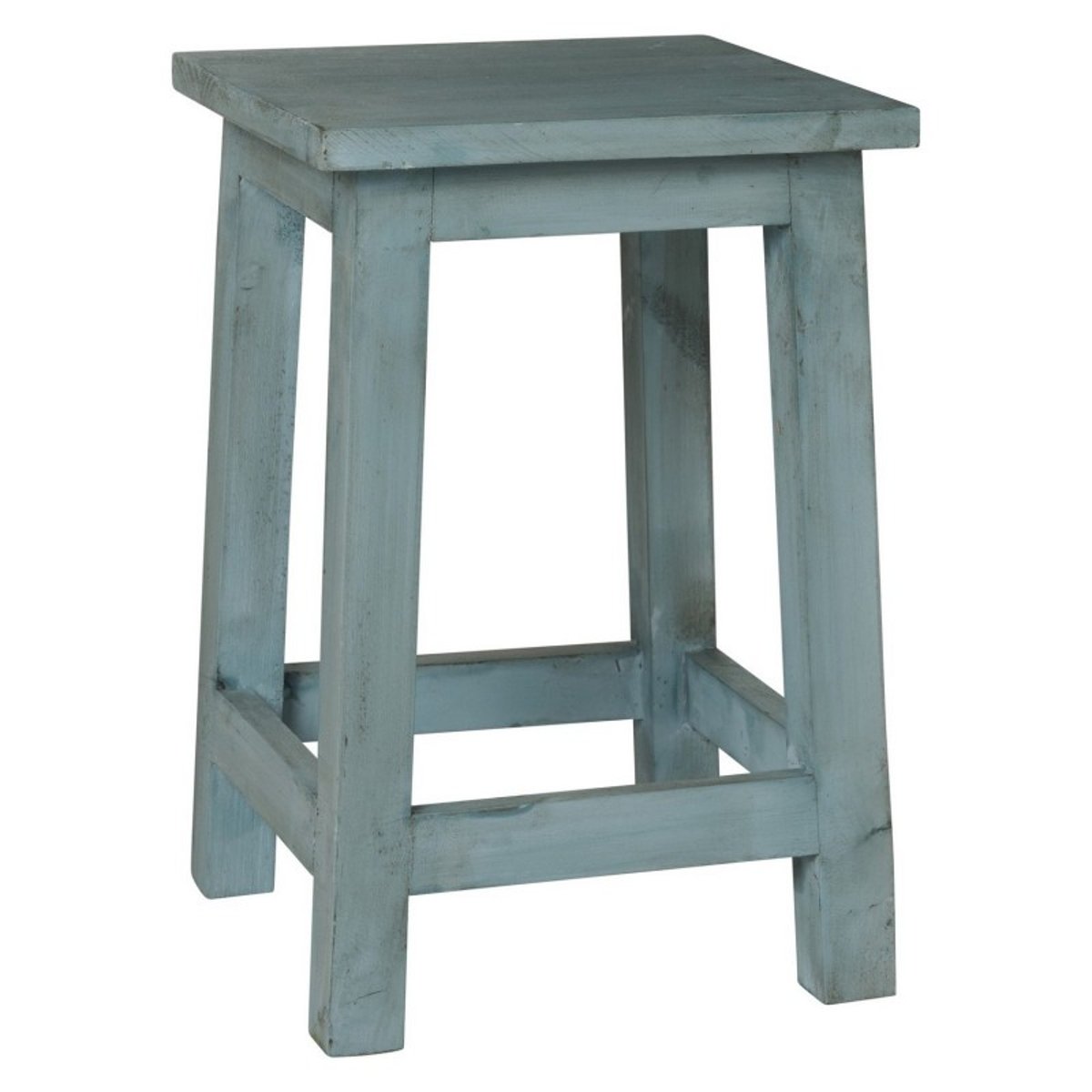 Tabouret bois rustique bleu, IB LAURSEN