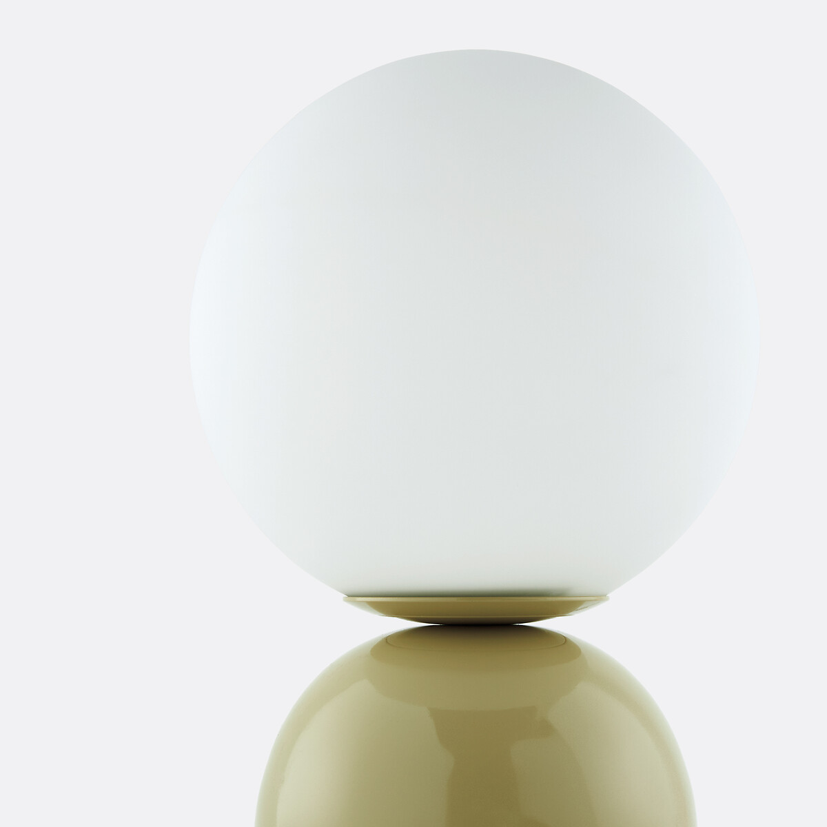 Sila Steel and Opal Glass Table Lamp sage green, LA REDOUTE INTERIEURS