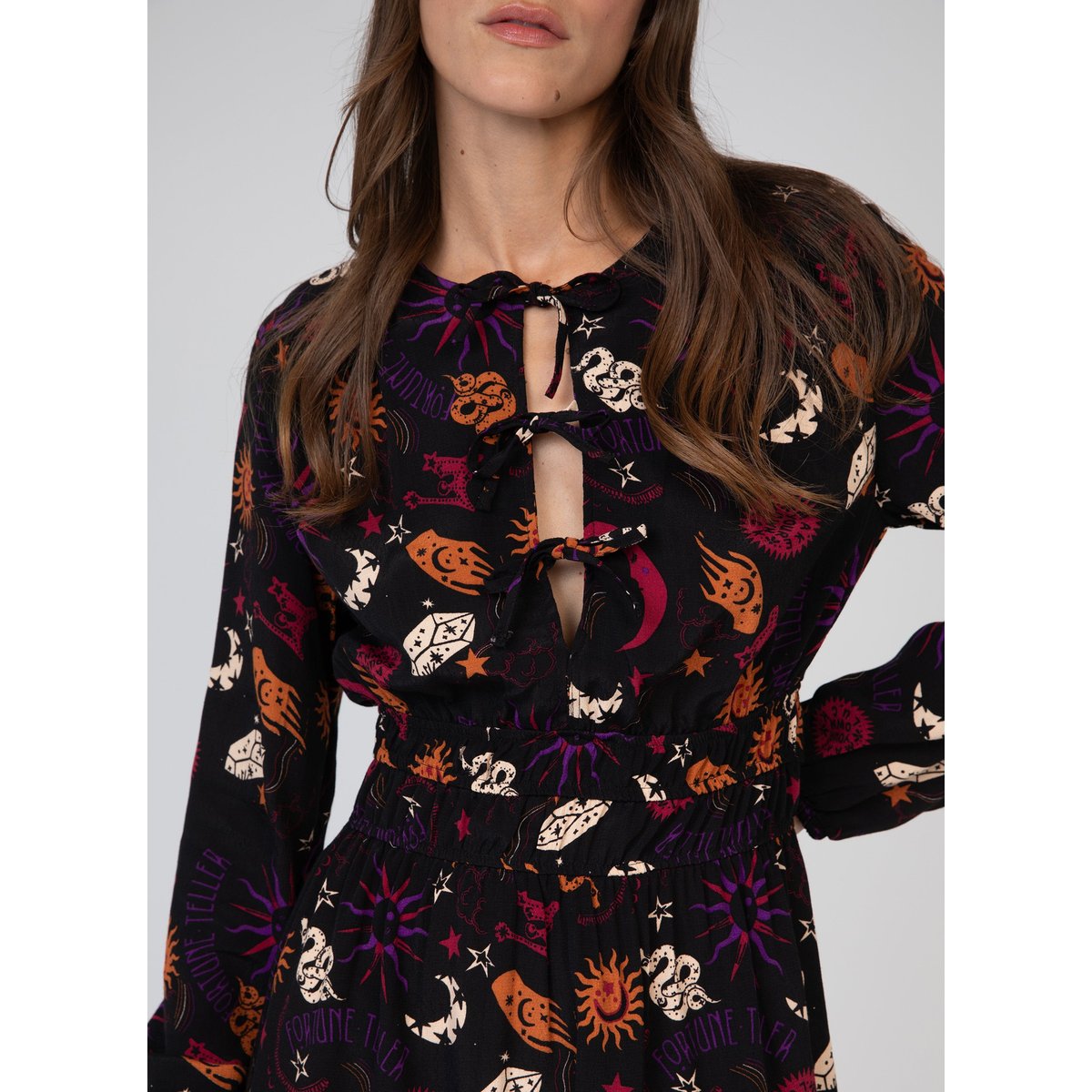 Robe Longue MERIVA bohème noir, AN'GE