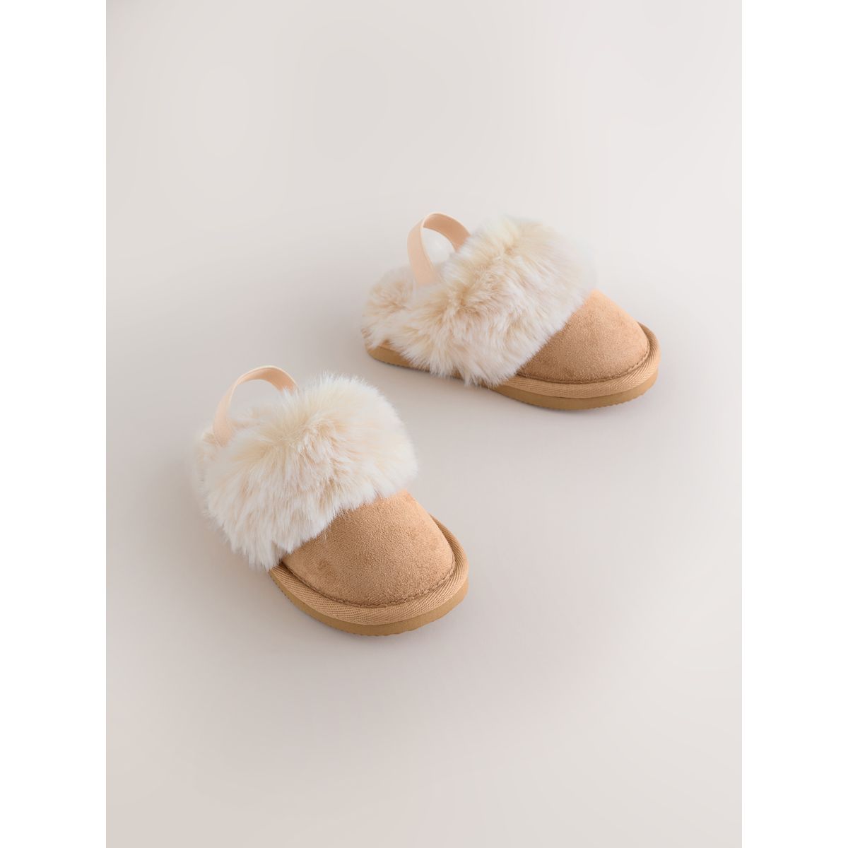 Chaussons mules doublés marron fauve, NEXT