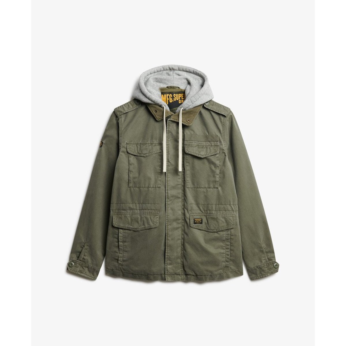 Veste à capuche Rookie Field vert olive poudré, SUPERDRY