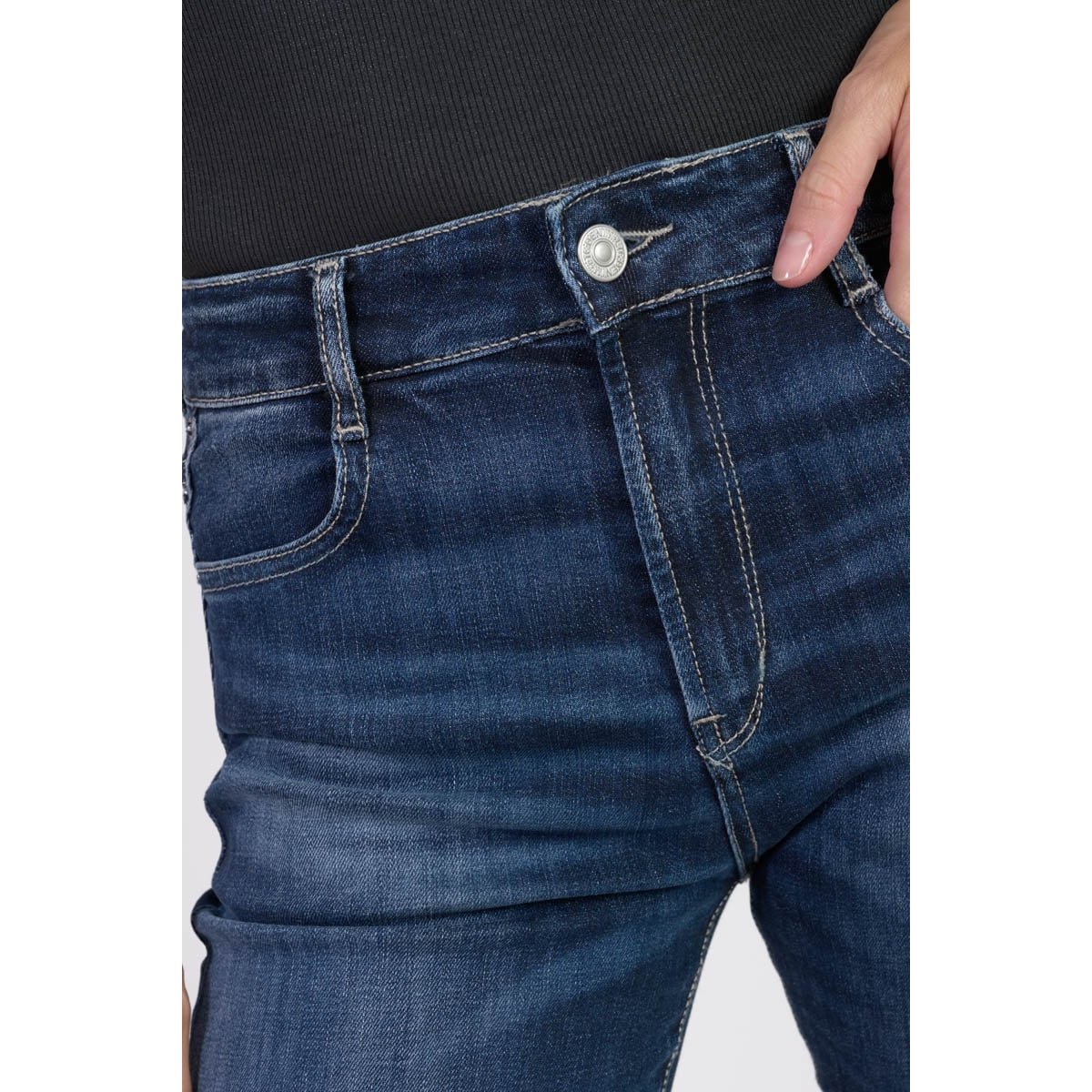 Jeans droite 400/17 mom , 7/8ème blue, LE TEMPS DES CERISES