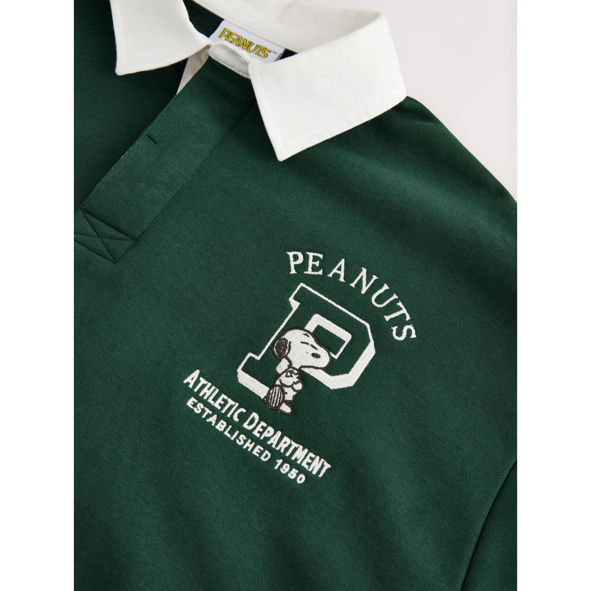 Sweat style polo de rugby à motif snoopy vert foncé, NEXT