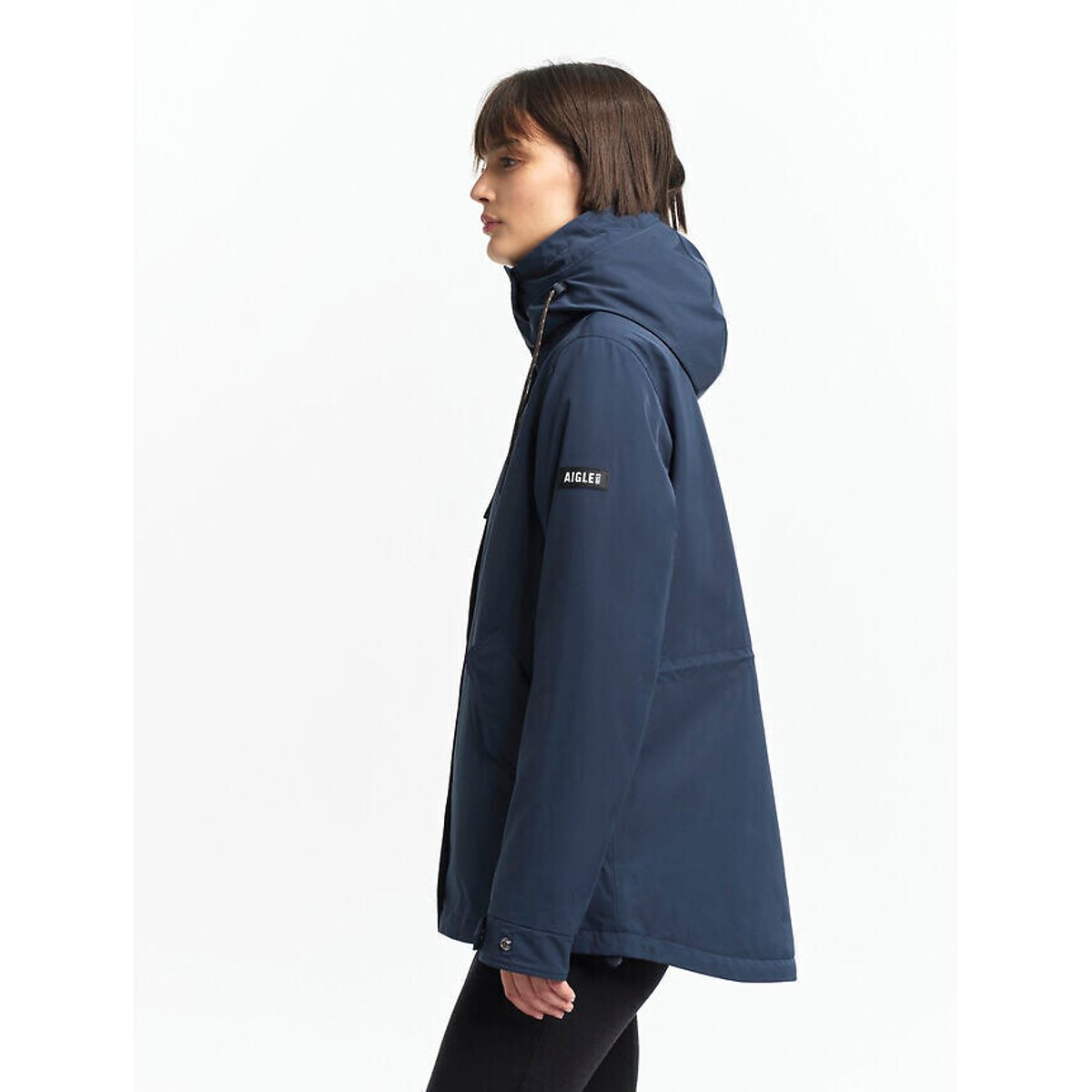 Mittellanger, gesteppter Parka mit Sherpa-Kapuze von MTD® marine, AIGLE