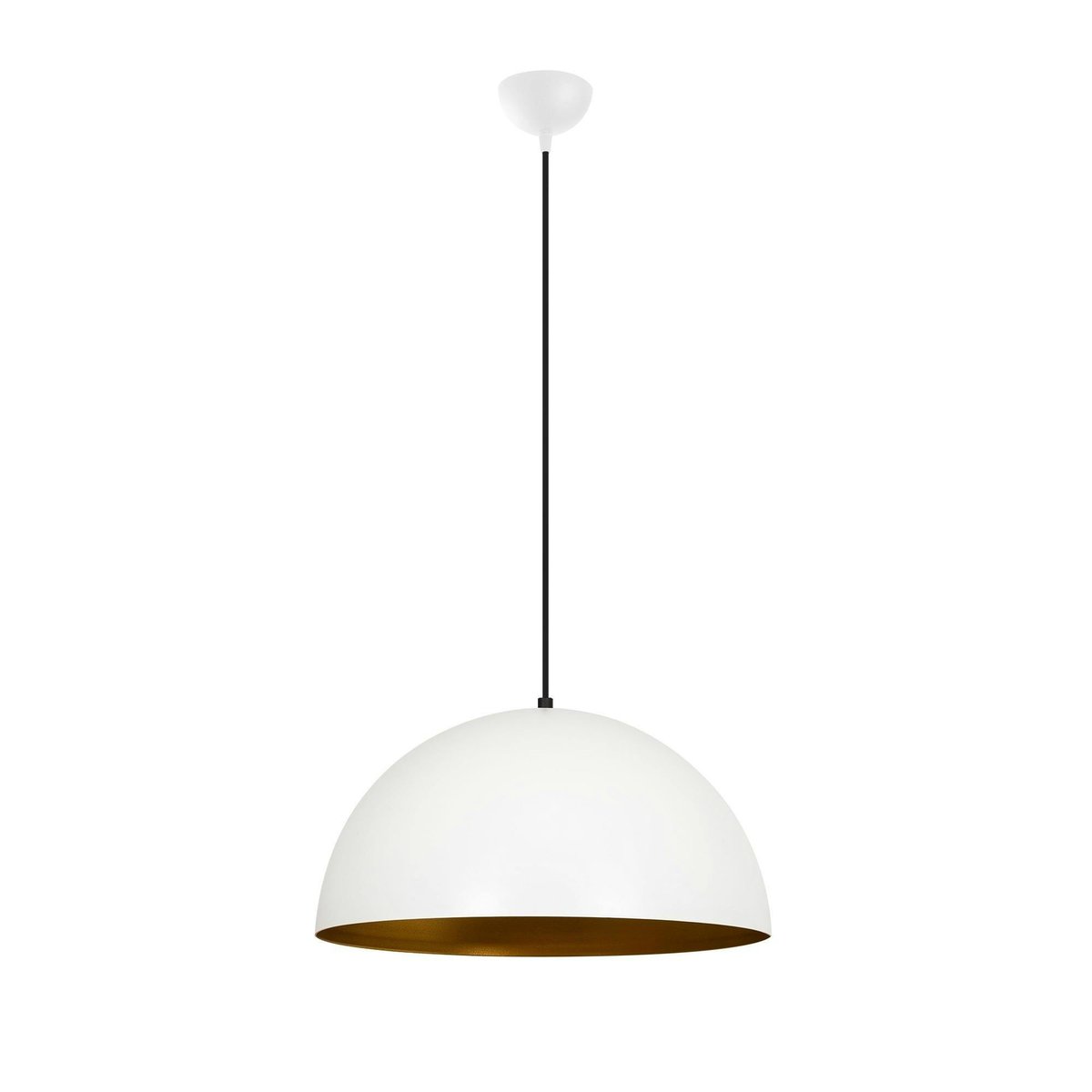 Suspension dôme en métal Ø50 SILE blanc, PIER IMPORT