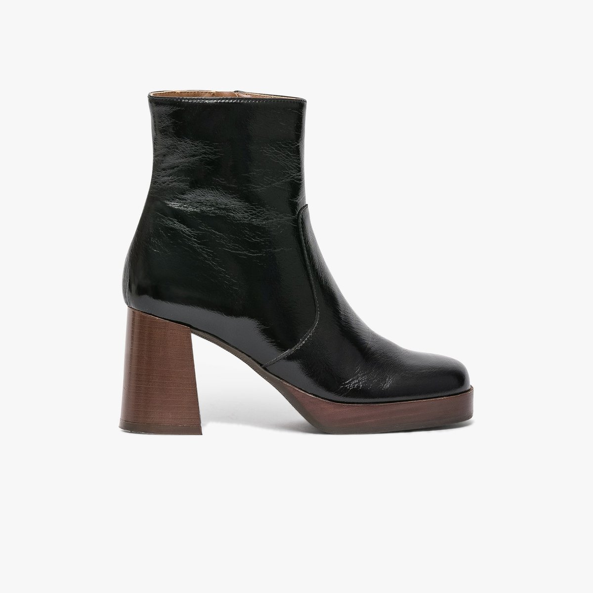 Boots À Talon en cuir EZRA noir, BOCAGE
