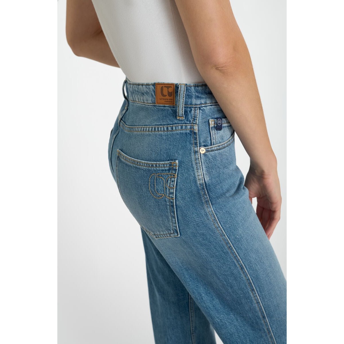 Jeans droite 300/23 regular , longueur 34 blue, LE TEMPS DES CERISES