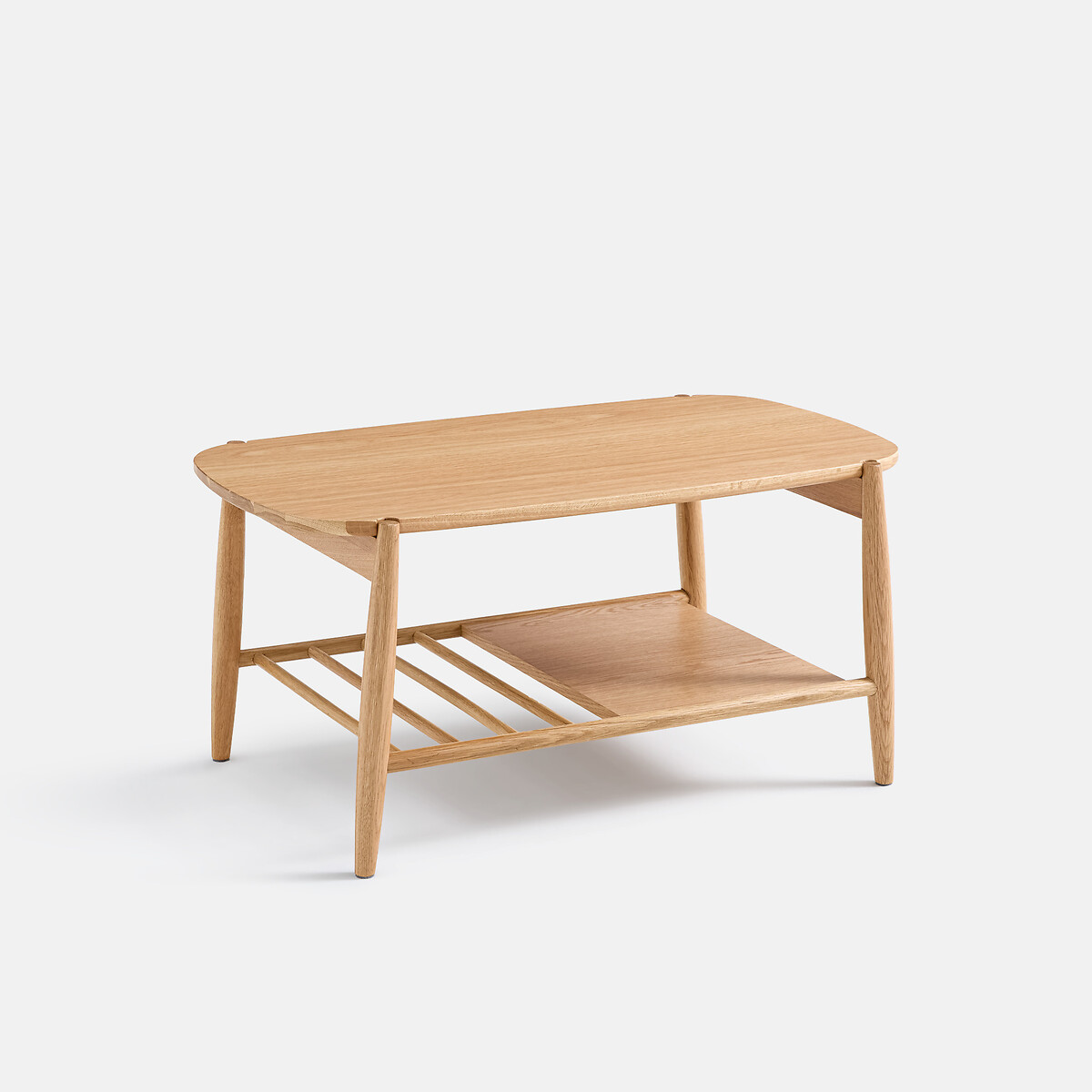 Table basse double plateau en chêne massif, largeur 80 cm, JUCCA chêne, LA REDOUTE INTERIEURS