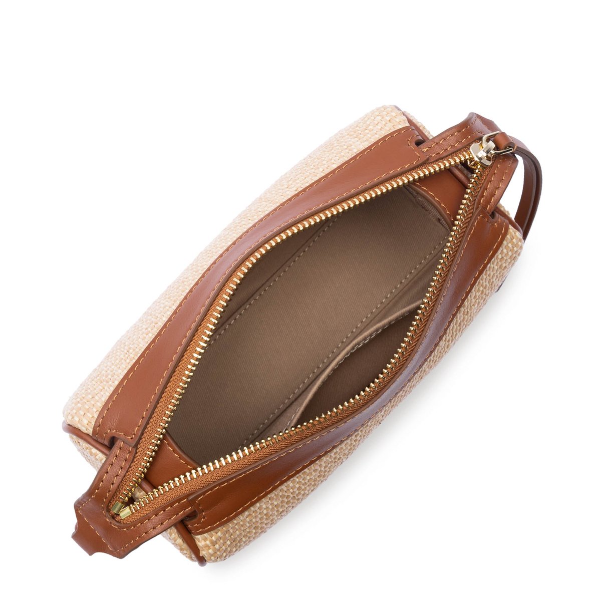 Petit sac rectangle MINI OSIER cognac, LANCASTER