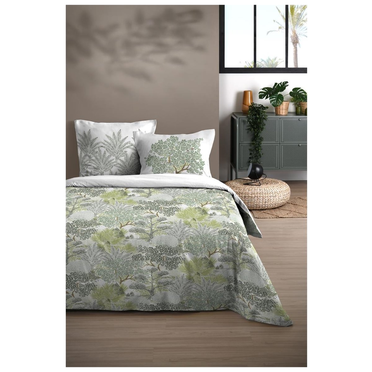 Parure de lit Douceur foret vert, EDEN