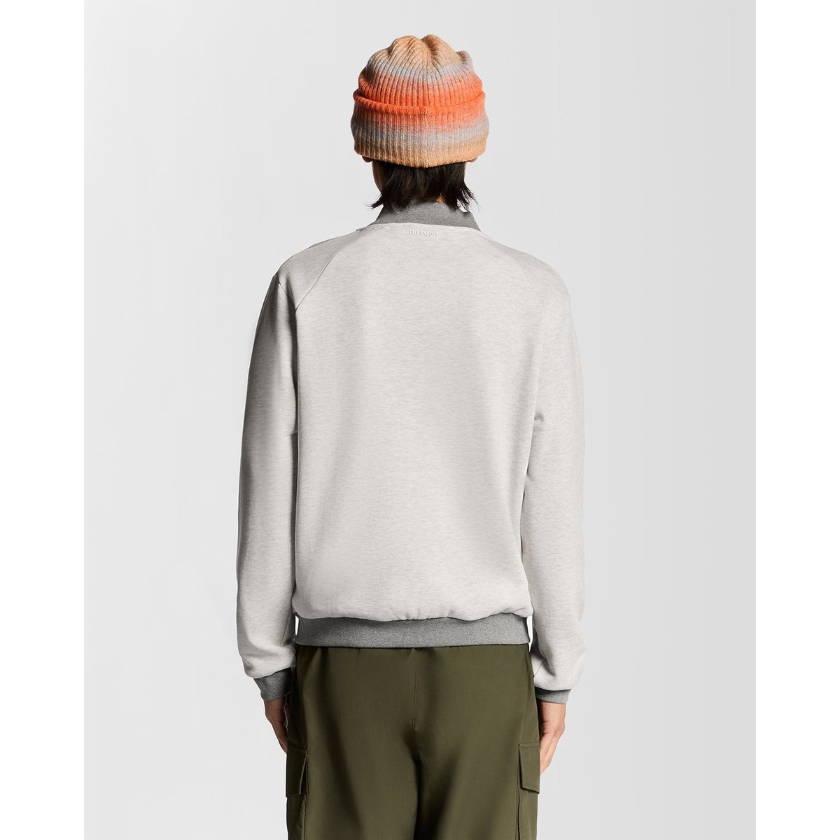 Bomber à manches raglan gris clair chiné, LYLE & SCOTT