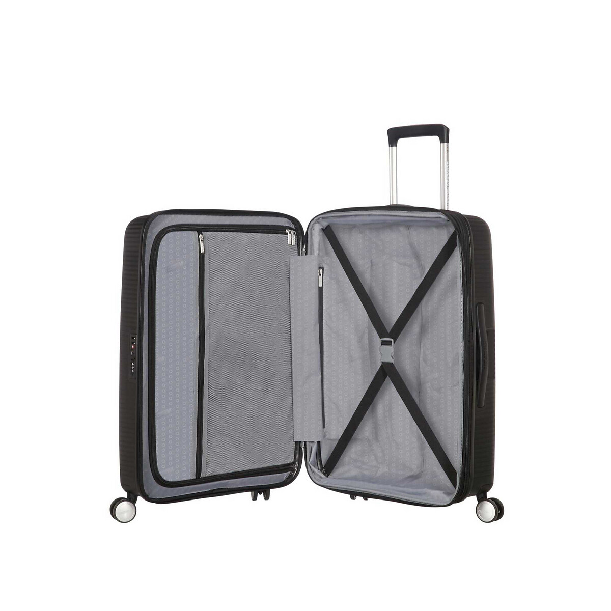 Mala de viagem grande, 4 rodas, 77 cm, expansível, da American Tourister preto , AMERICAN TOURISTER