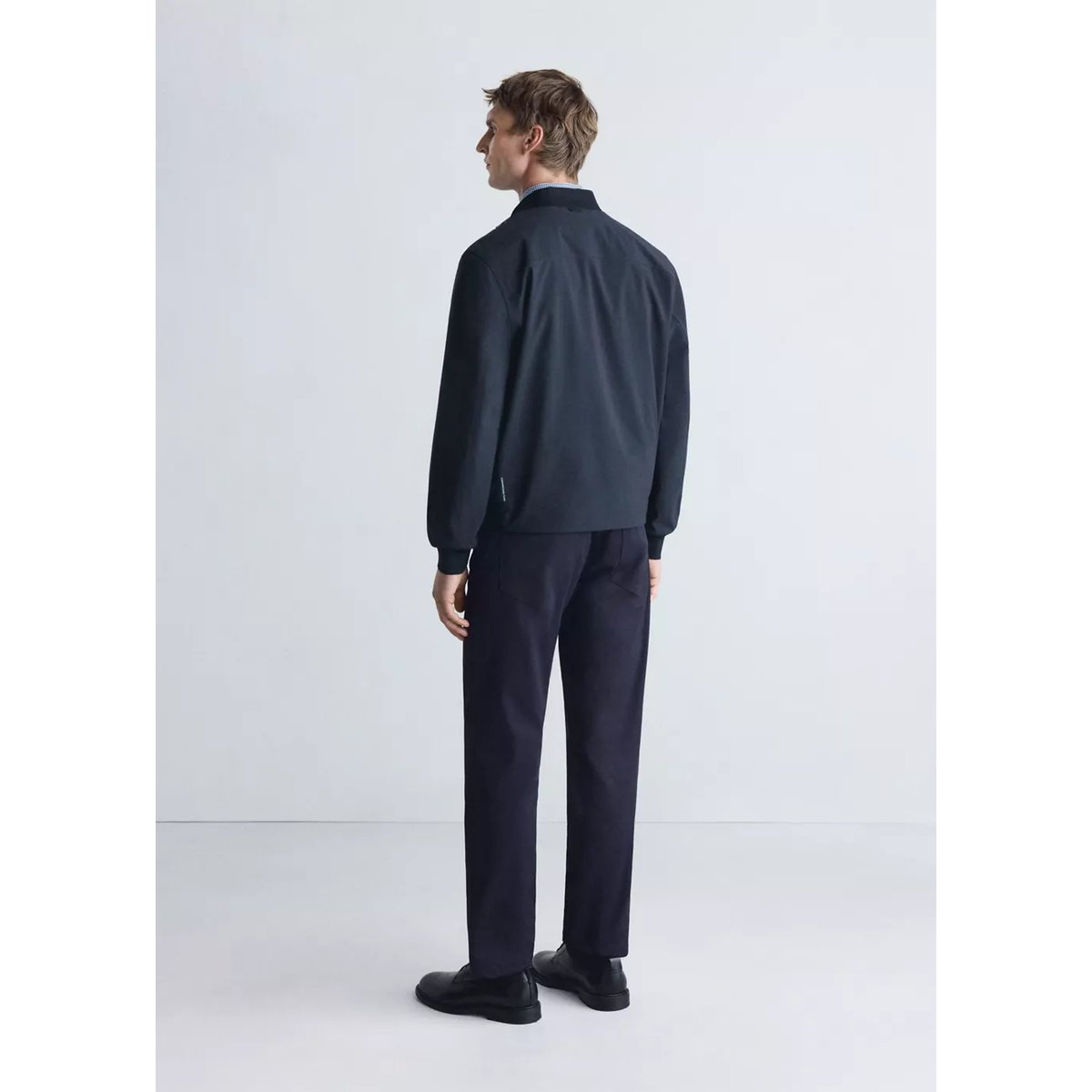 Veste bomber déperlante thermorégulatrice bleu nuit, MANGO MAN