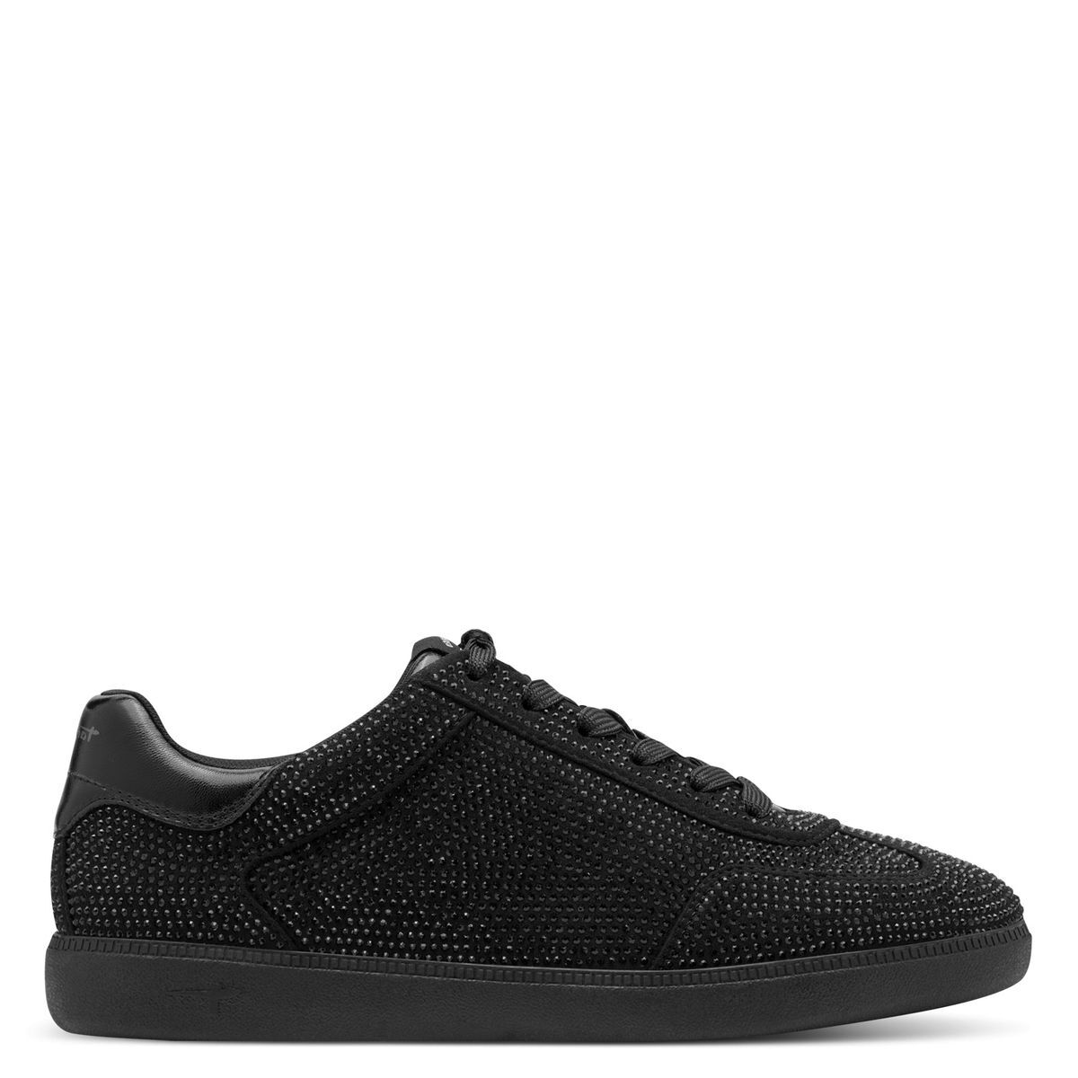 Basket à lacets noir brillant, TAMARIS