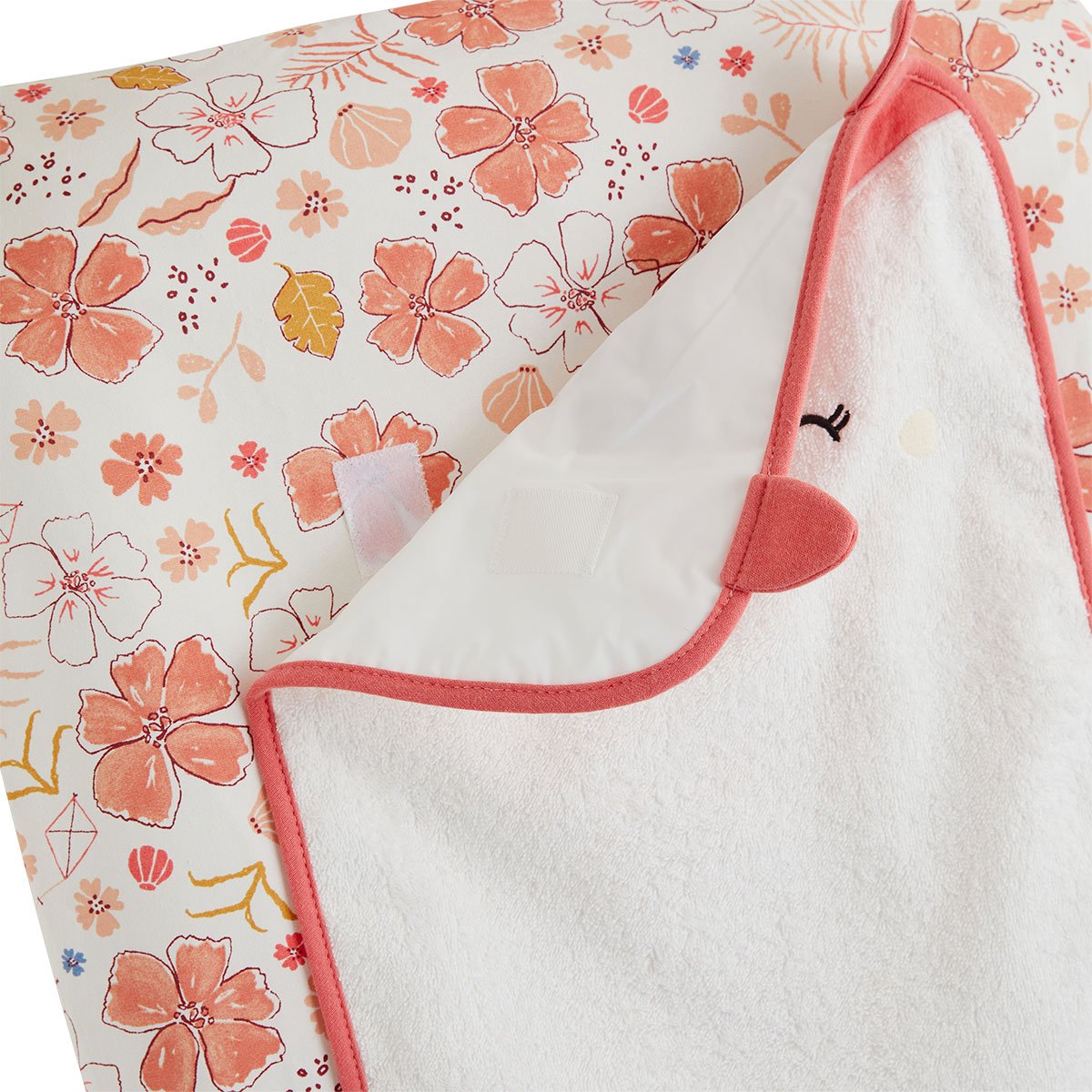 Housse de matelas à langer + 2 tapis de change Santa Giulia rose, PETIT BEGUIN