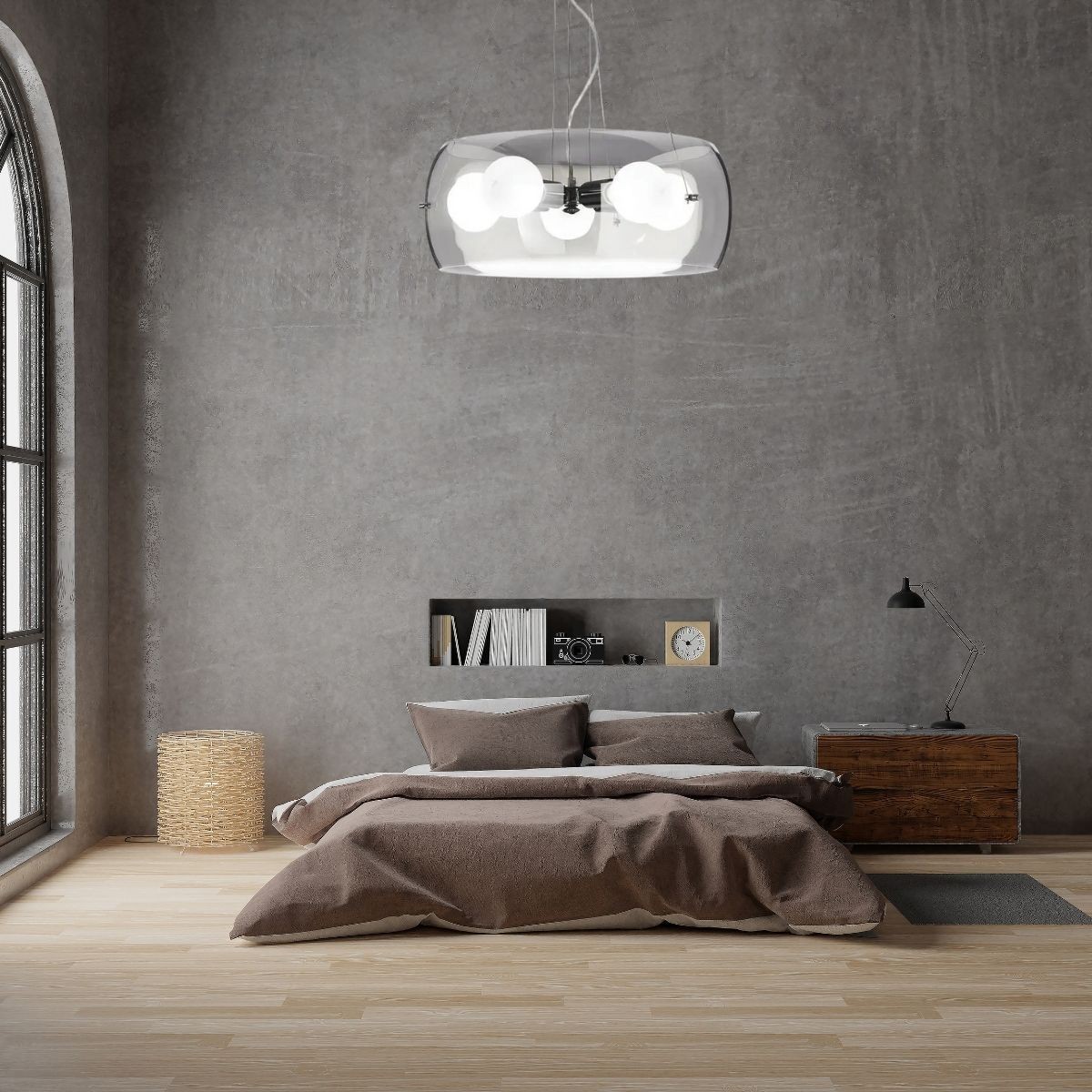 Suspension AUDI gris, IDEAL LUX