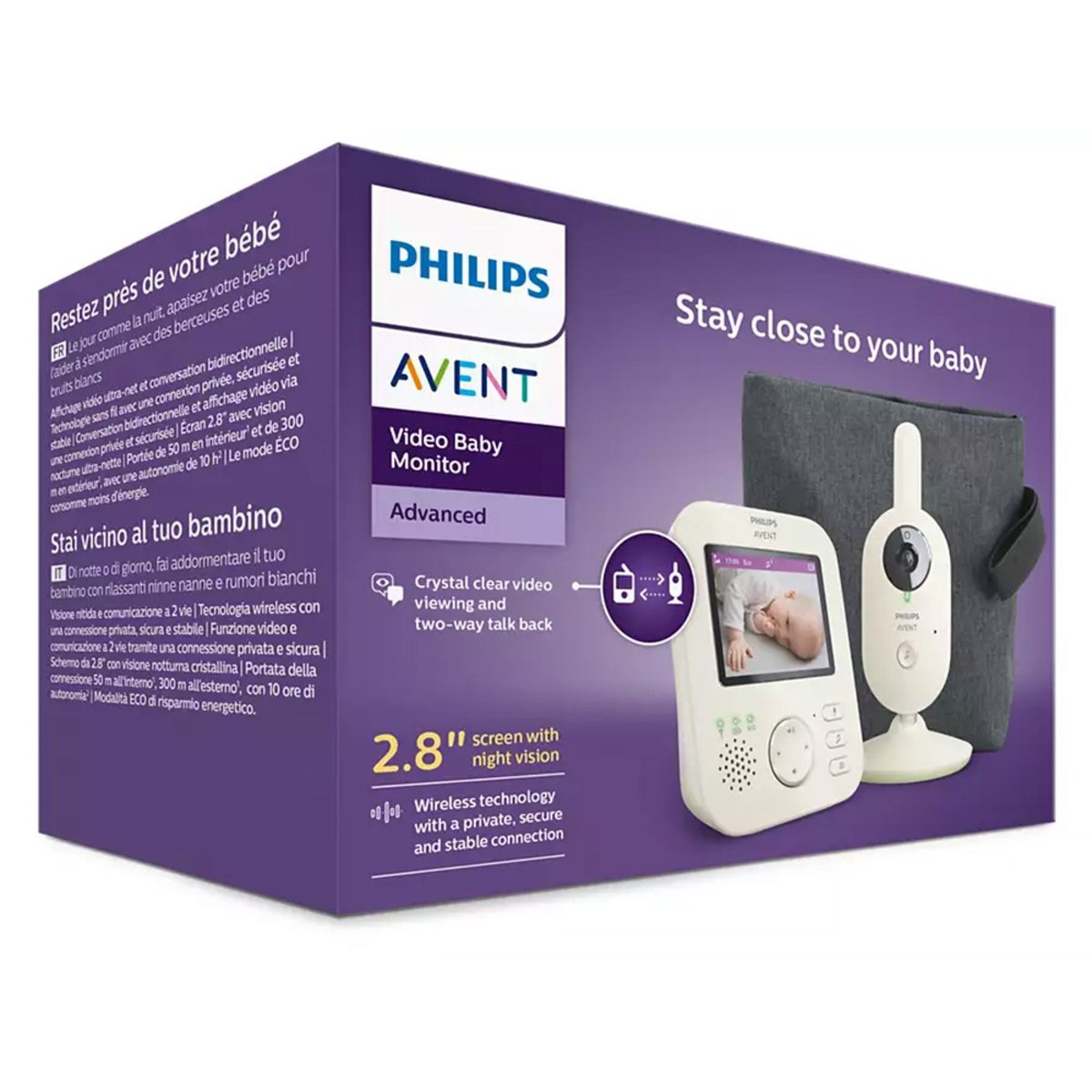 Babyphone vidéo SCD882/26 blanc, PHILIPS AVENT
