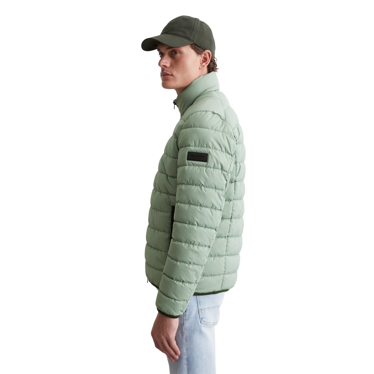 Veste matelassée regular en qualité légère et imperméable vert clair, MARC O'POLO