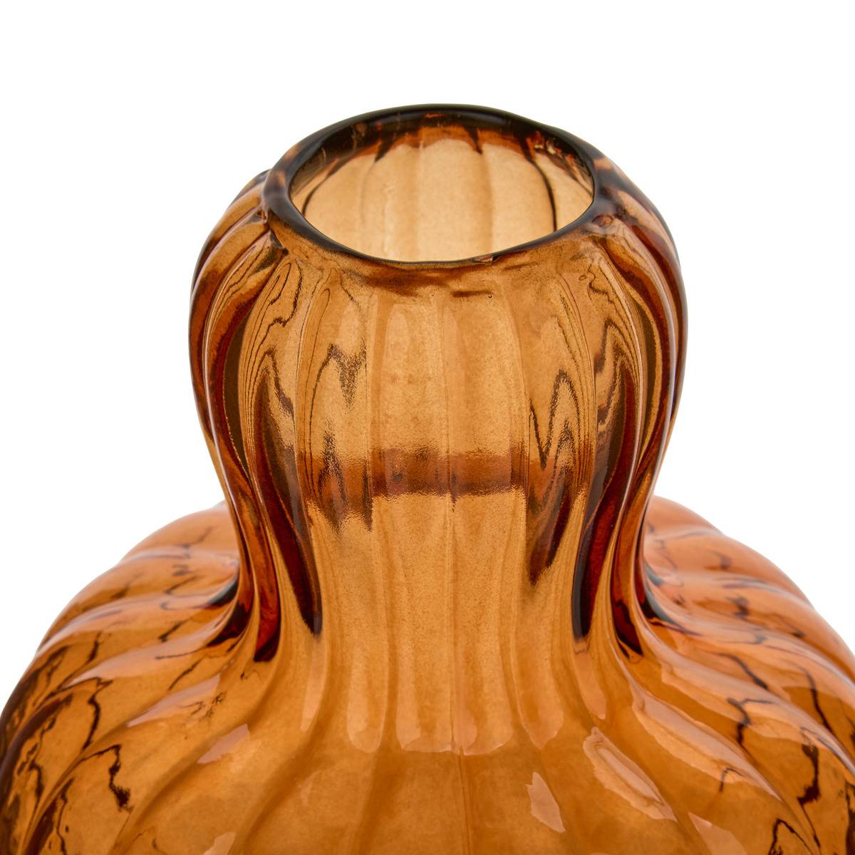 Vase Lisière H.19,5cm marron, ATMOSPHERA