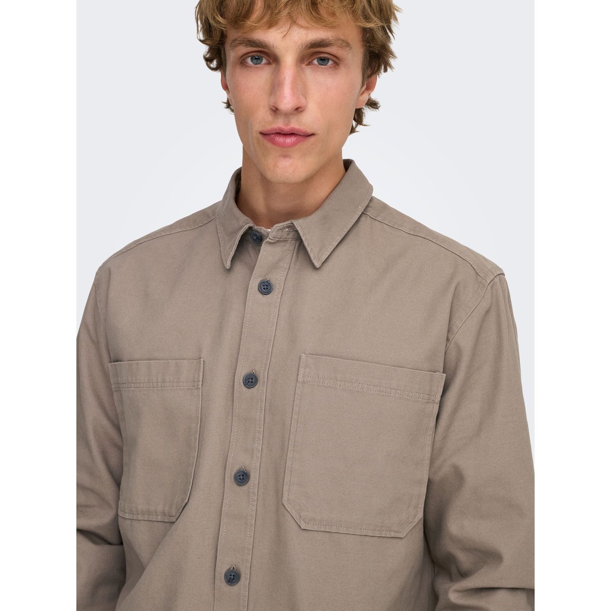 Surchemise marron - desert taupe 1, ONLY & SONS