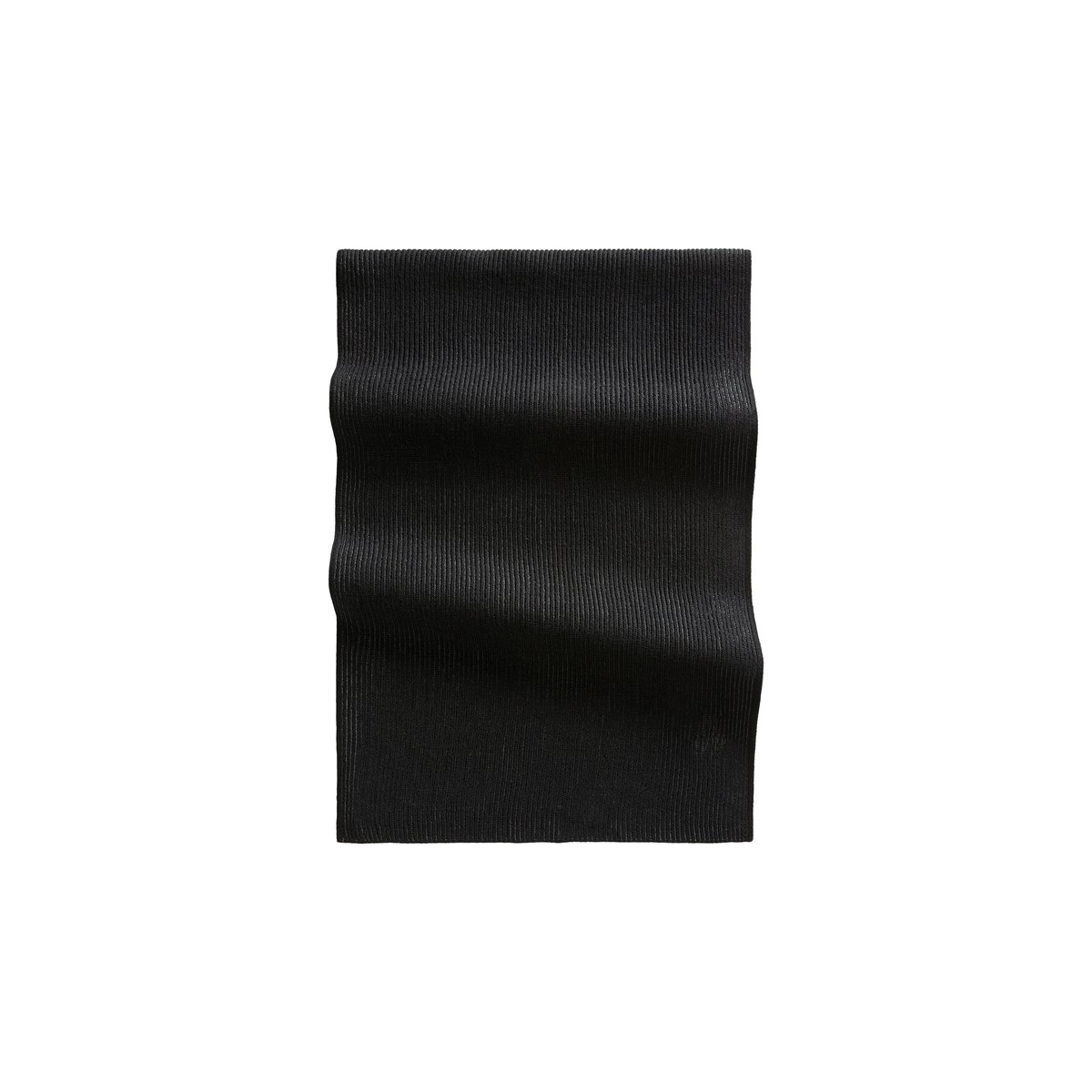 écharpe tricotée en mélange de coton bio et de laine vierge noir, MARC O'POLO