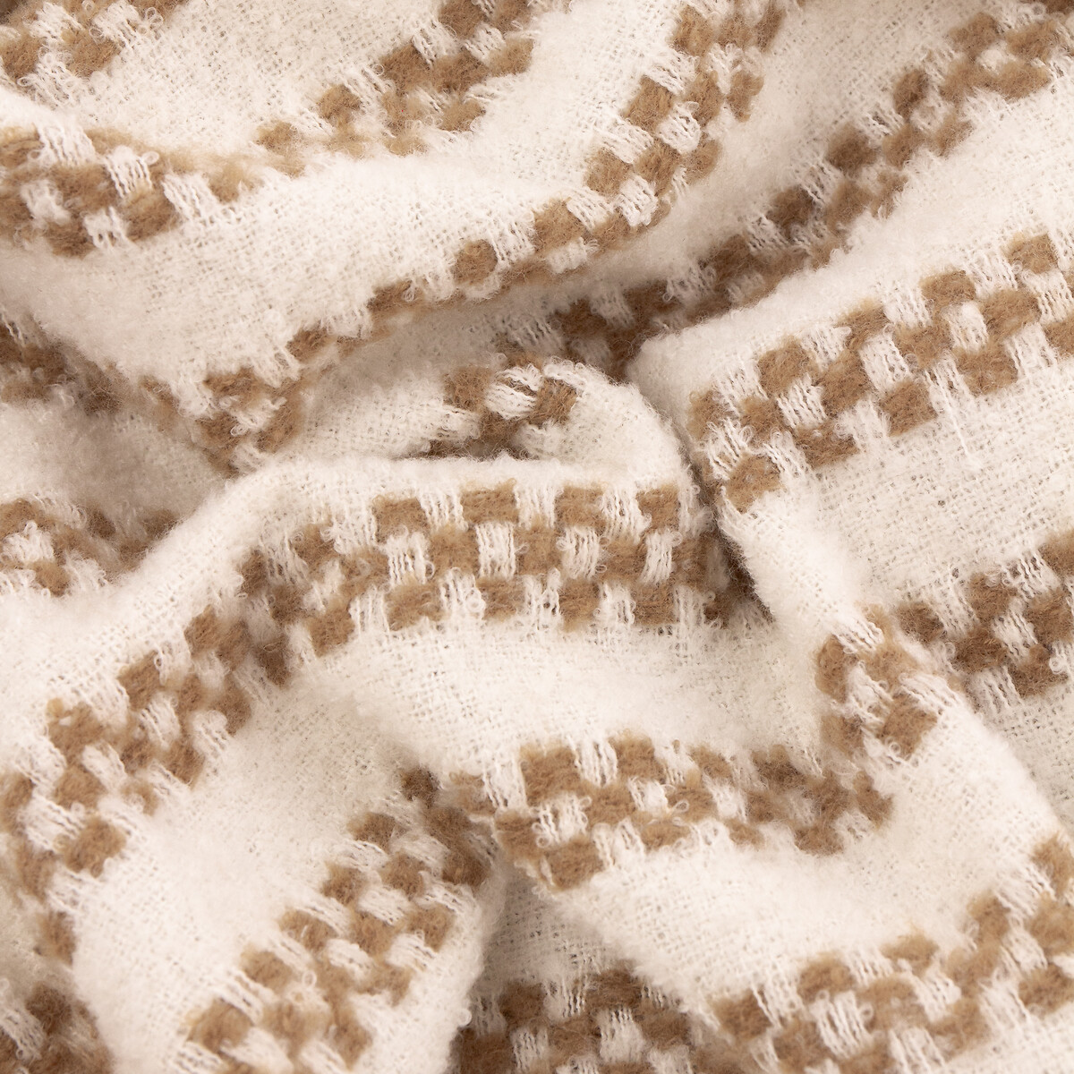 Clyne Tasselled Throw brown , HOEM