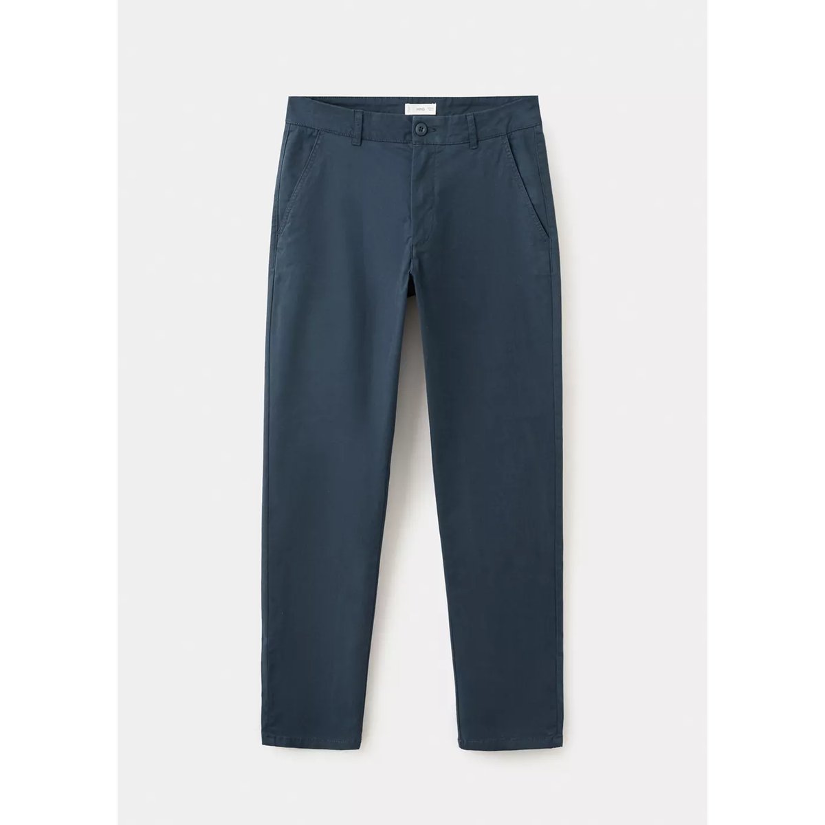 Pantalon chino uni bleu marine, MANGO TEEN