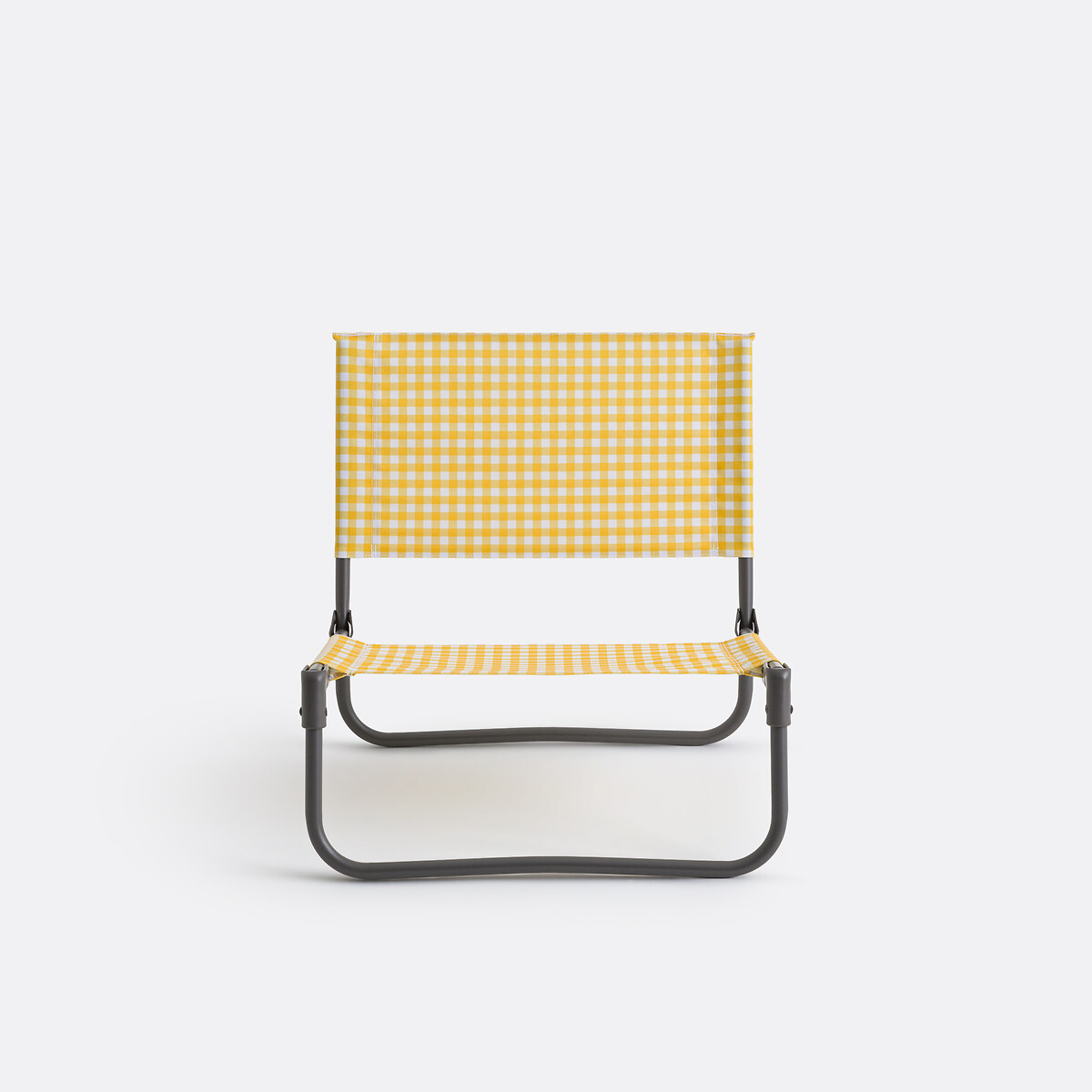 Chaise basse pliante, Aline blanc/jaune, LA REDOUTE INTERIEURS